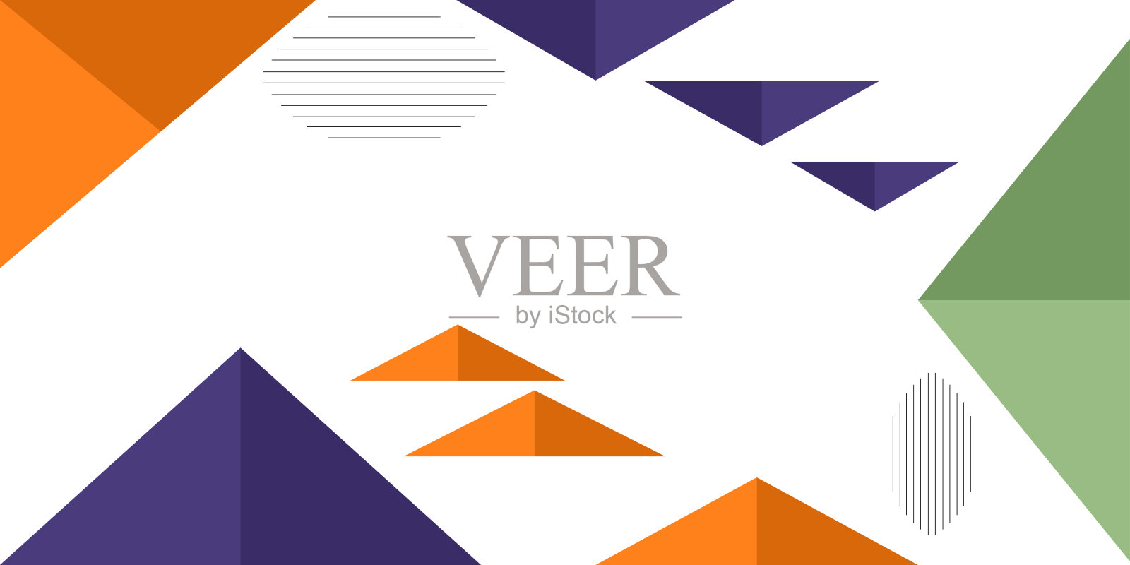 绿色、橙色、蓝色的抽象现代背景，带有几何形状设计，适用于海报、网页模板、背景、横幅、宣传册、网站、传单、着陆页和演示文稿。插画图片素材