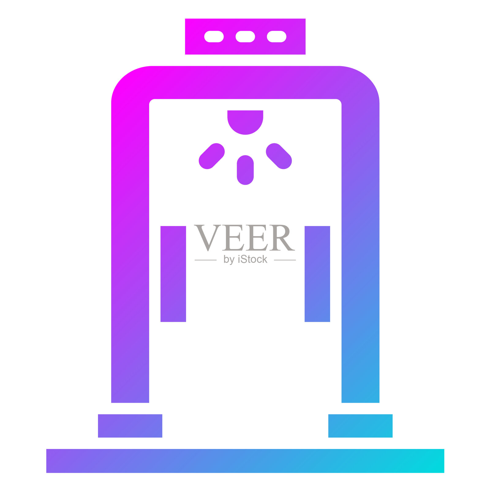 金属探测器矢量图标设计插图插画图片素材