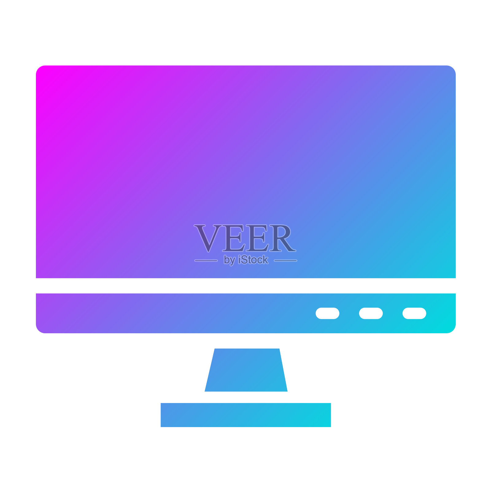 监视器矢量图标设计插图插画图片素材