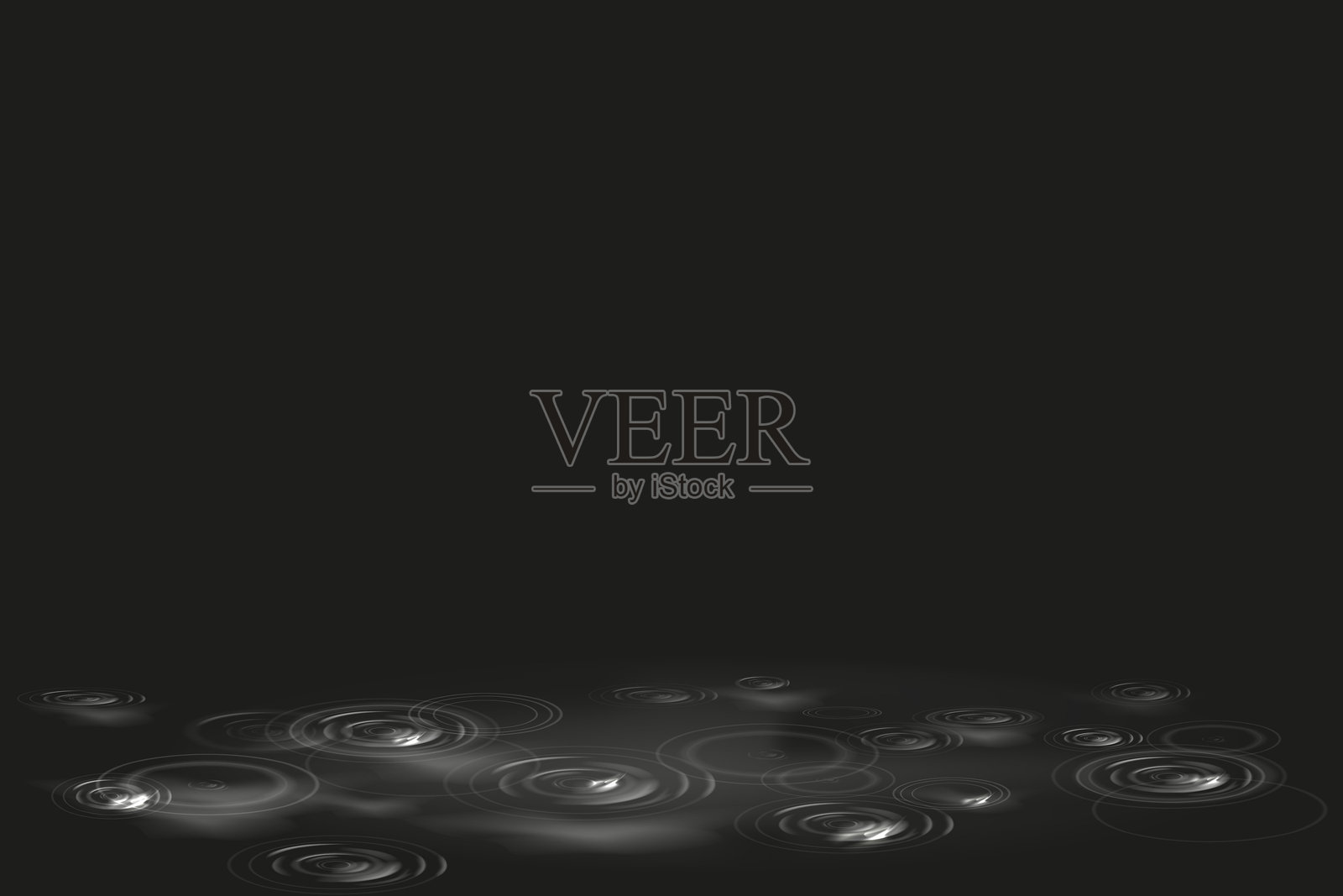 黑色背景上雨雾纹理叠加效果，抽象的雨雪溅落，白色颗粒在黑色背景上的冻结运动。插画图片素材