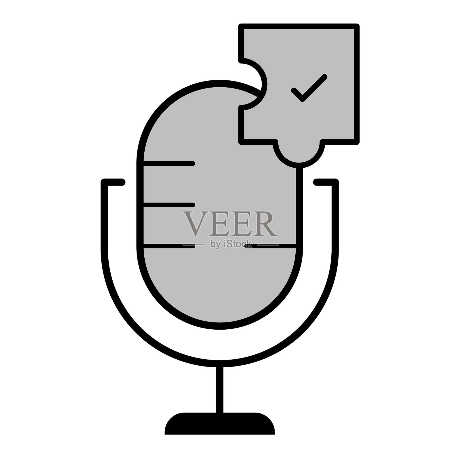 全球语音网络图标。语音人工智能与全球连接符号 - 数字通信概念的矢量插图插画图片素材