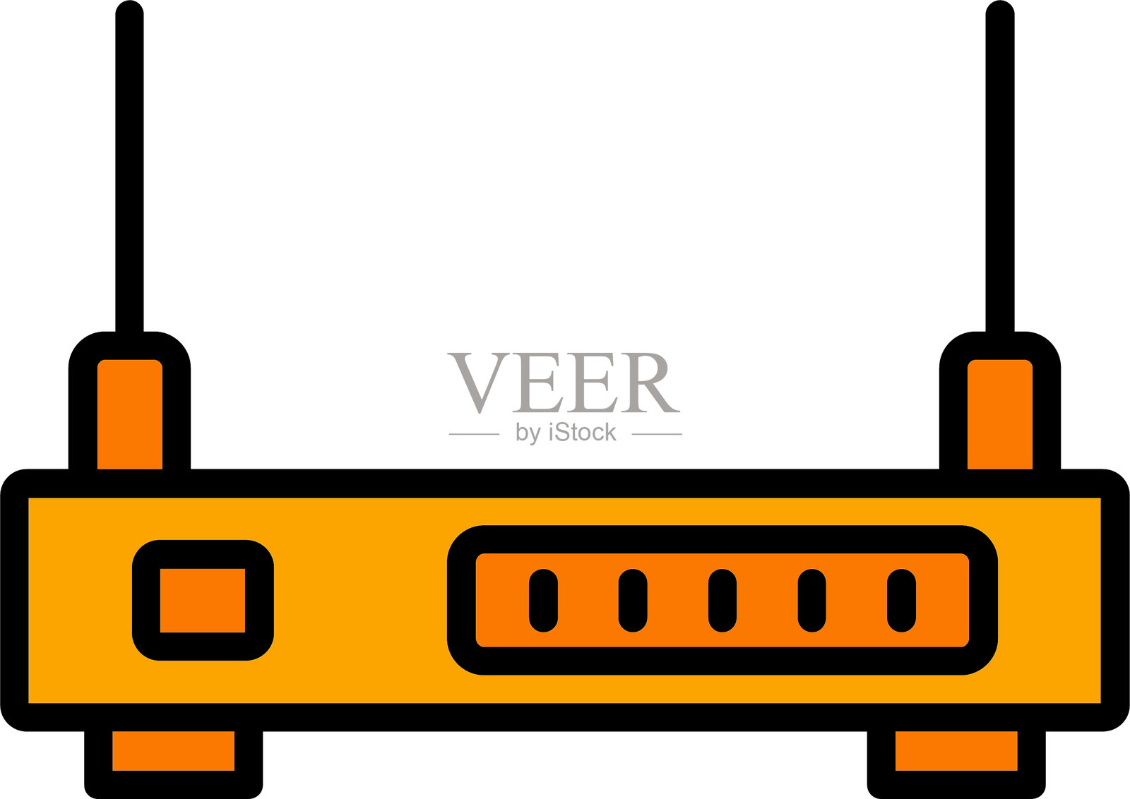 WiFi路由器图标插画图片素材