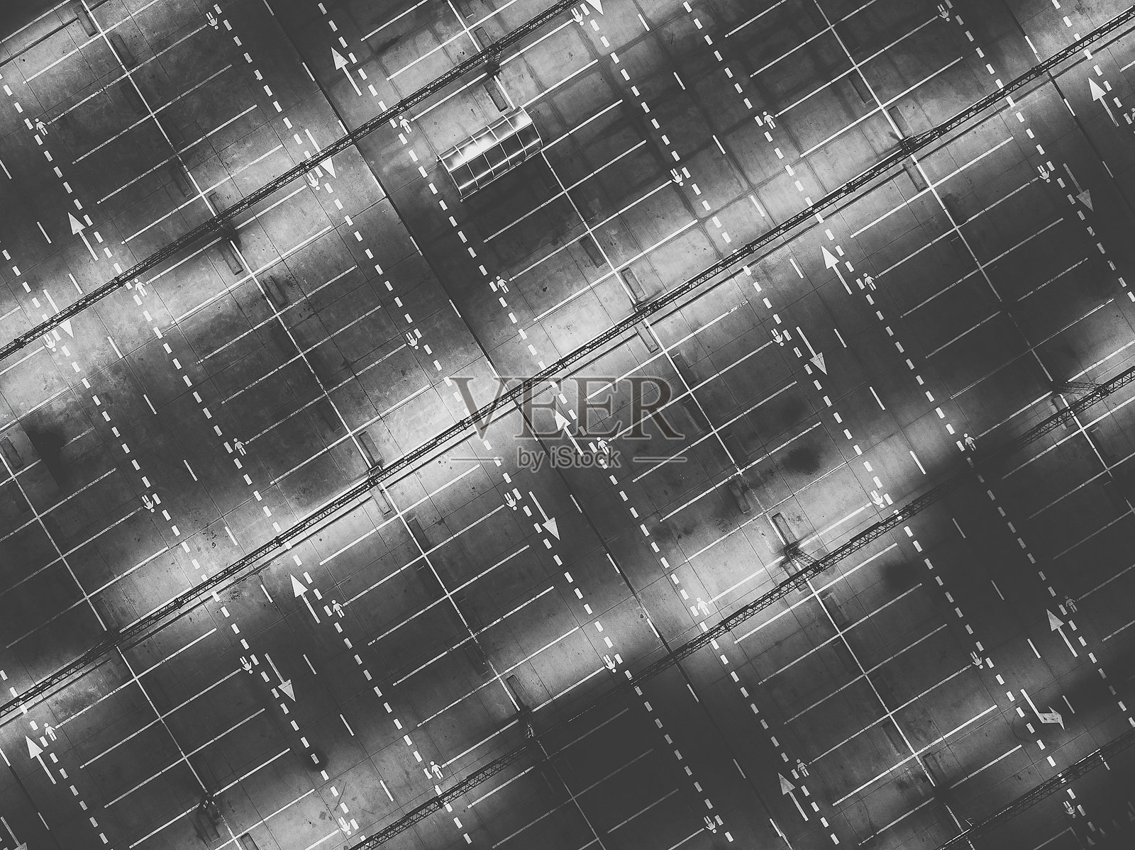 停车场的鸟瞰图照片摄影图片