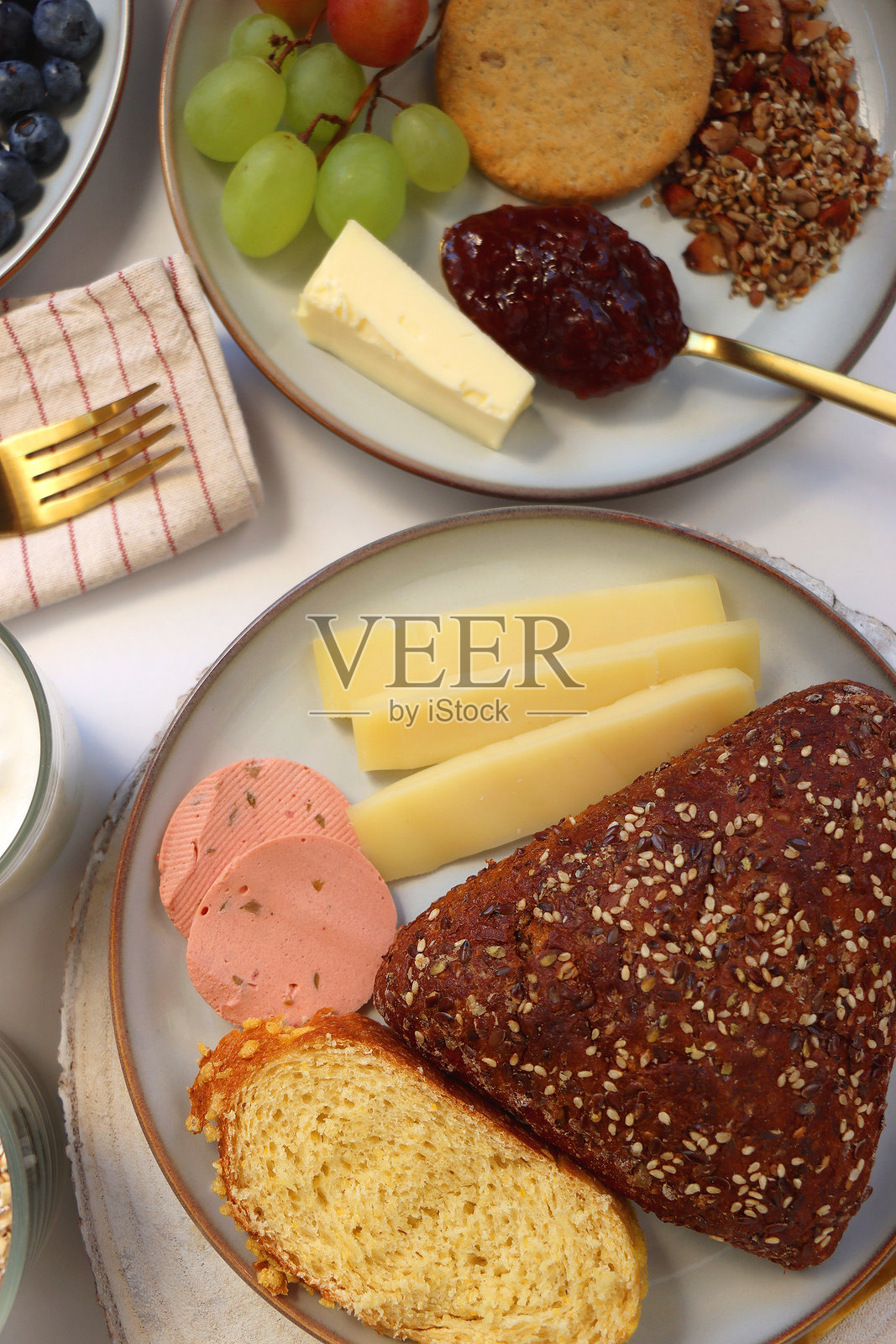 各种早餐食品照片摄影图片