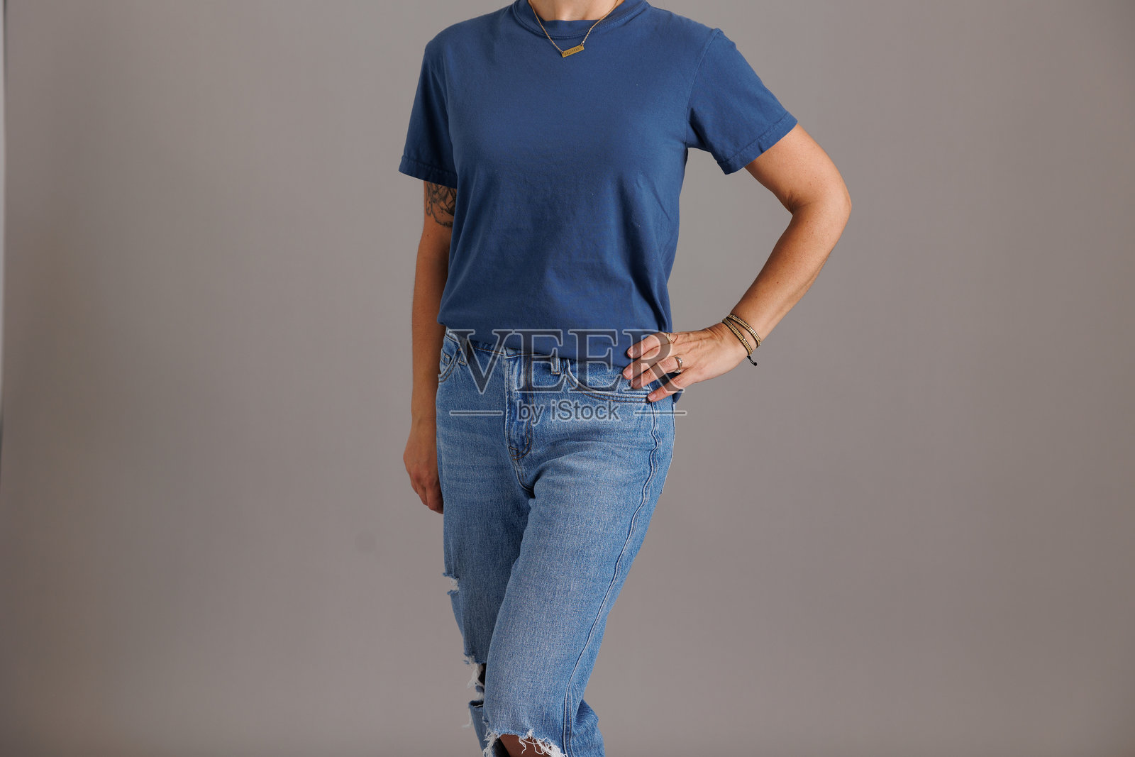 Gildan Comfort Colors C1717 T恤样机照片摄影图片