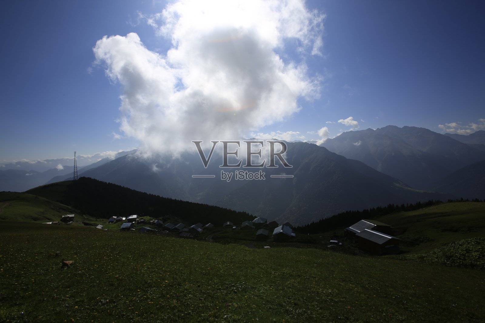 卡卡尔山国家公园和山湖照片摄影图片