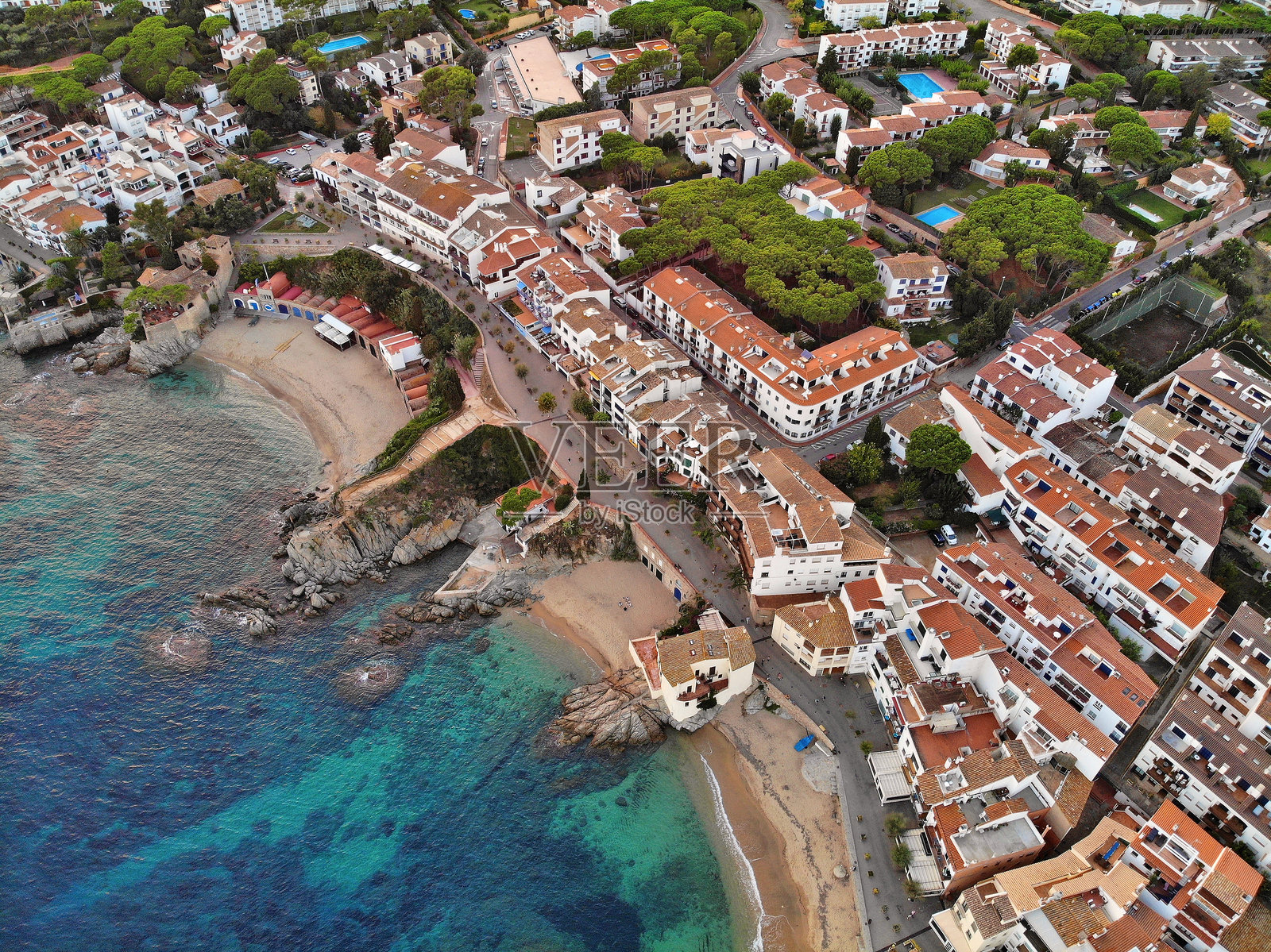 西班牙的卡列拉·德·帕拉夫鲁赫尔镇照片摄影图片