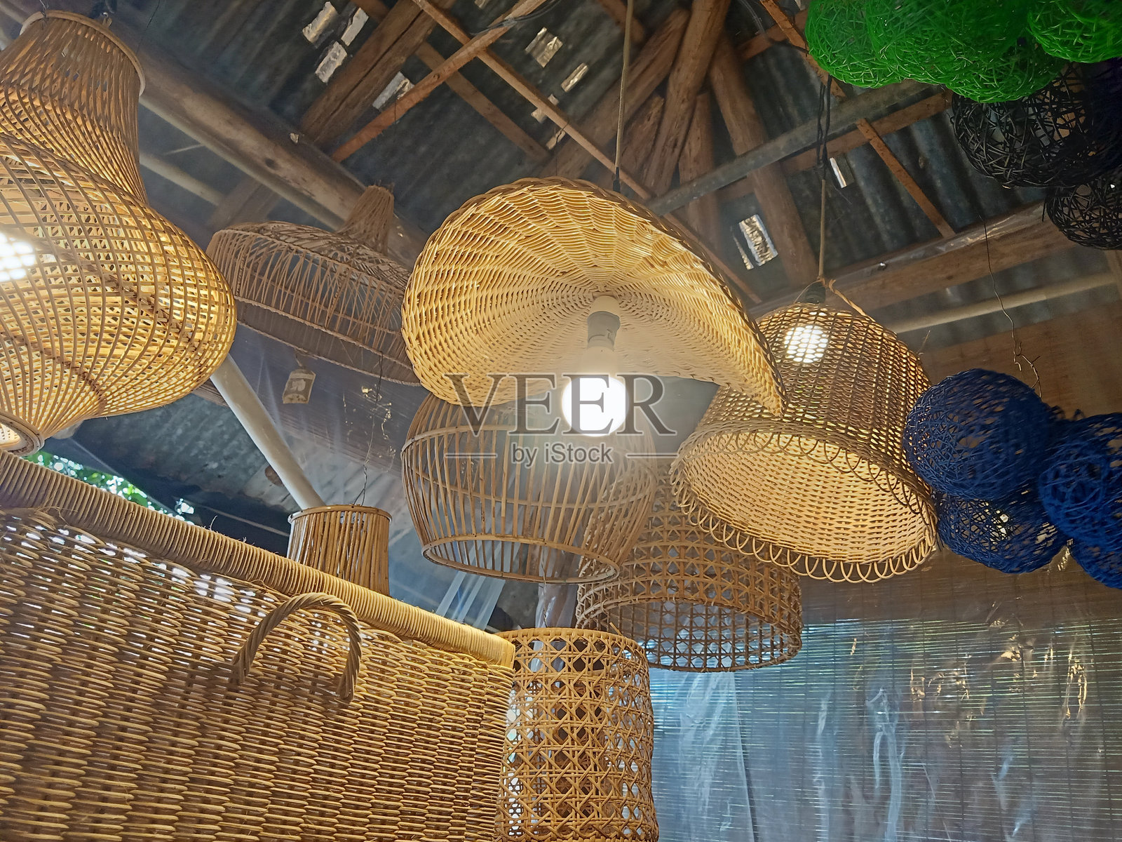 零废弃竹编产品照片摄影图片