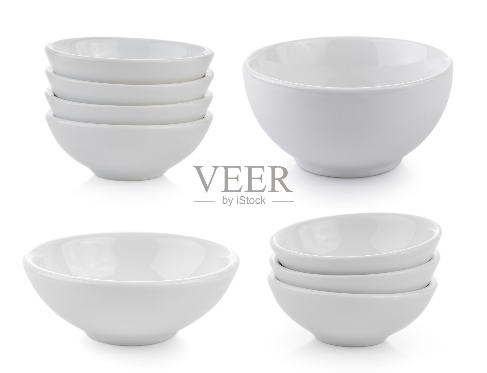 白色背景下的碗特写照片摄影图片