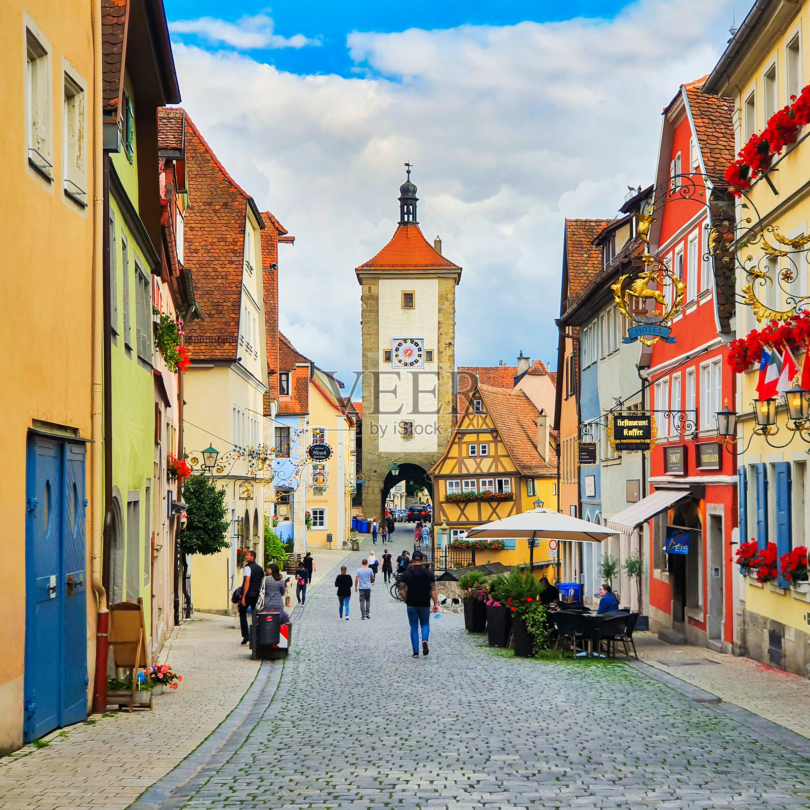 罗滕堡(Rothenburg ob der Tauber)老城区照片摄影图片