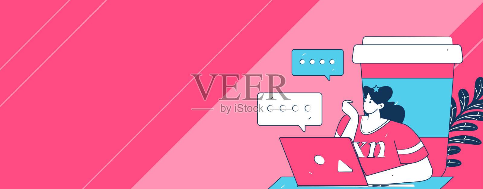 与顾问沟通的扁平矢量角色概念操作手绘插图插画图片素材