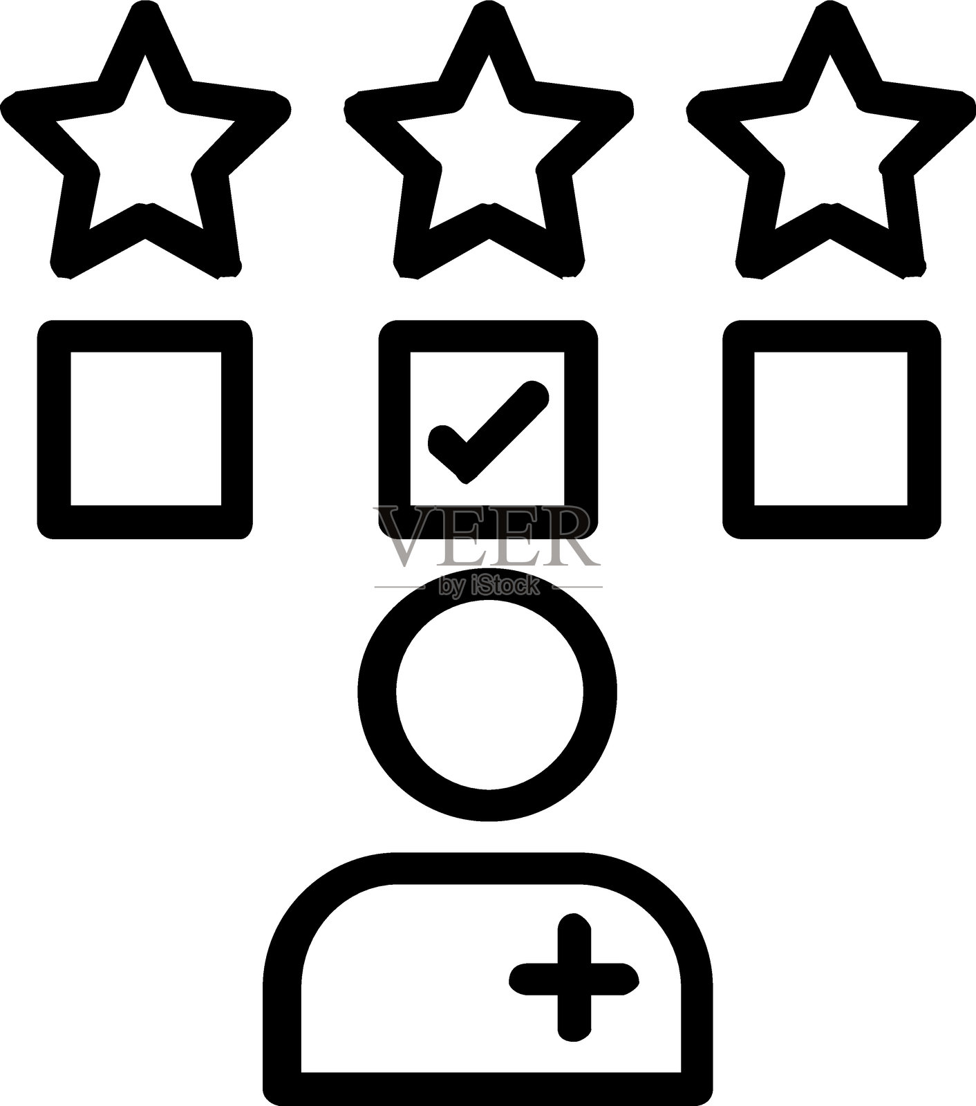 矢量设计患者满意度调查图标风格插画图片素材