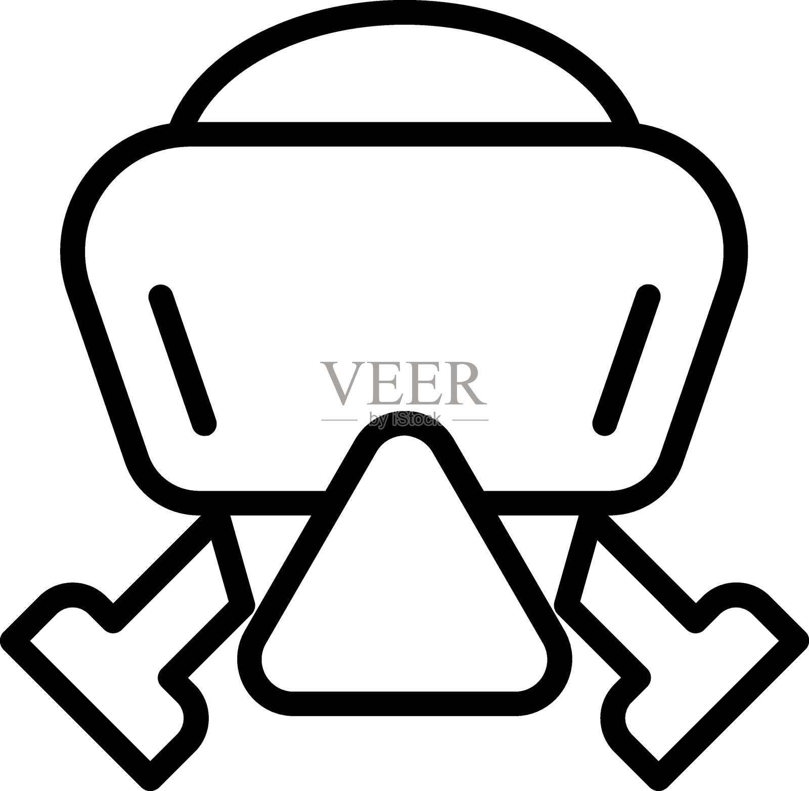 矢量设计呼吸器图标风格插画图片素材