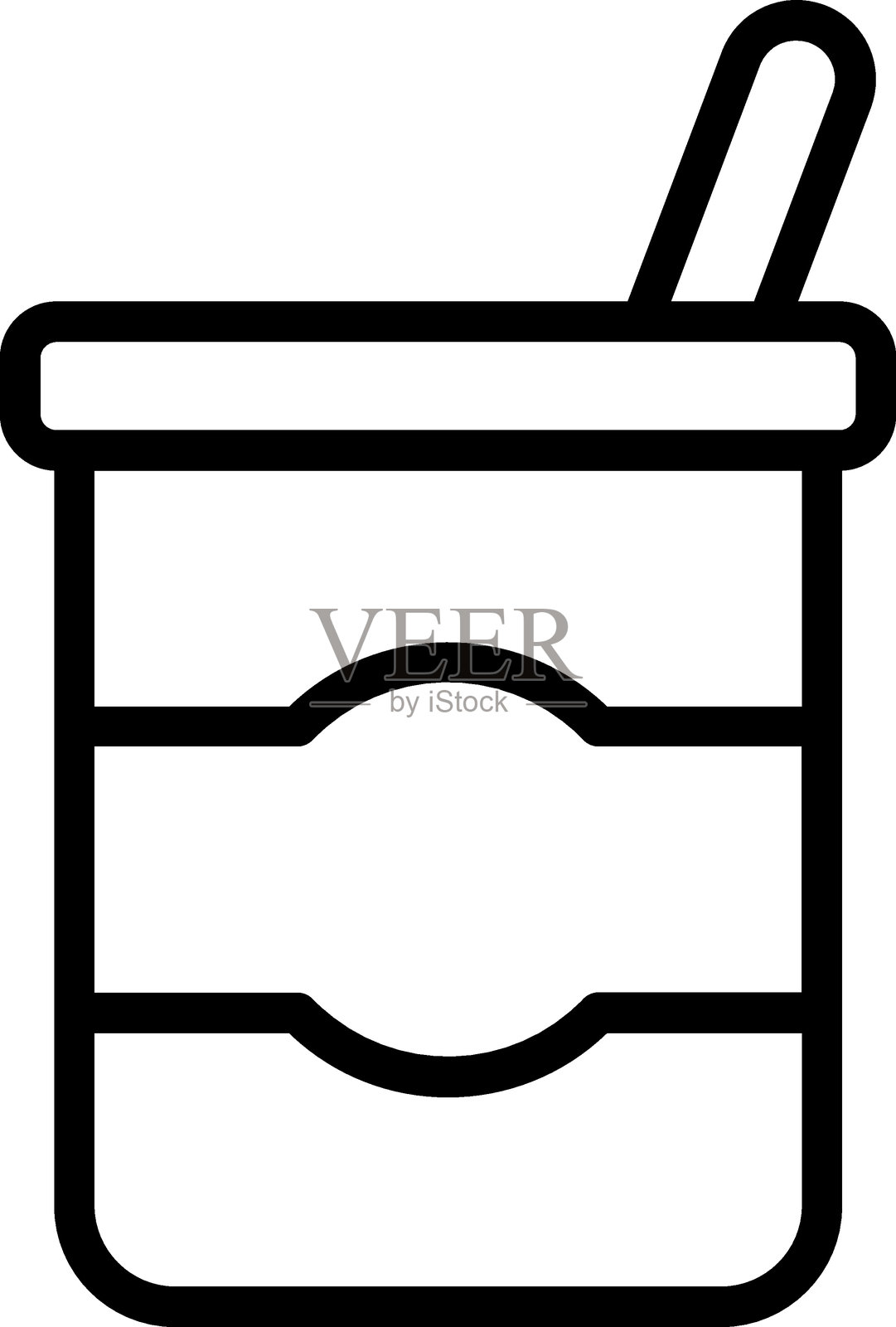 酸奶图标的矢量设计风格插画图片素材