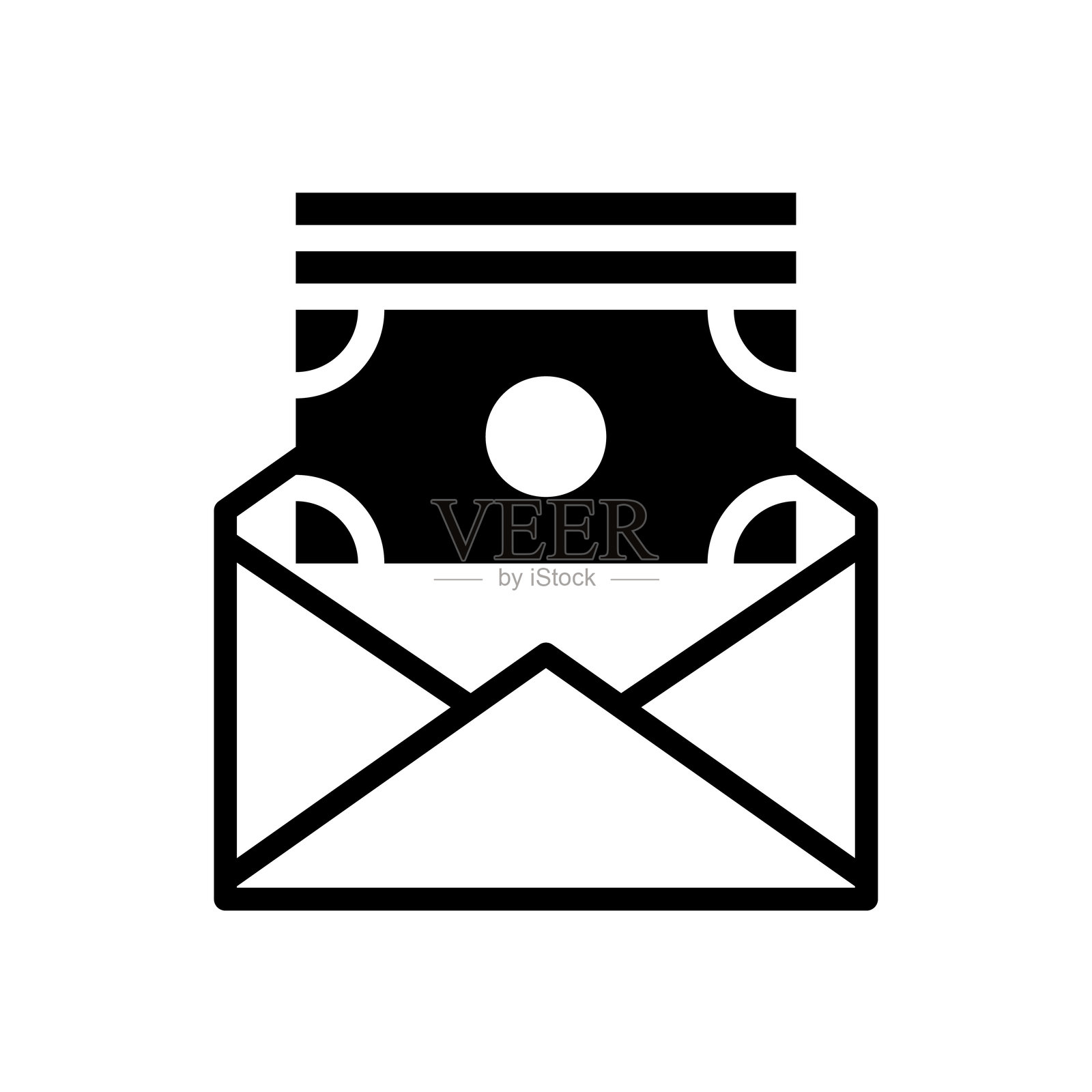 简单的汇款线条图插画图片素材