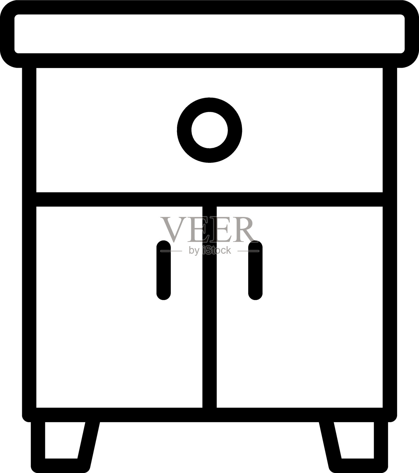 矢量设计边柜图标风格插画图片素材