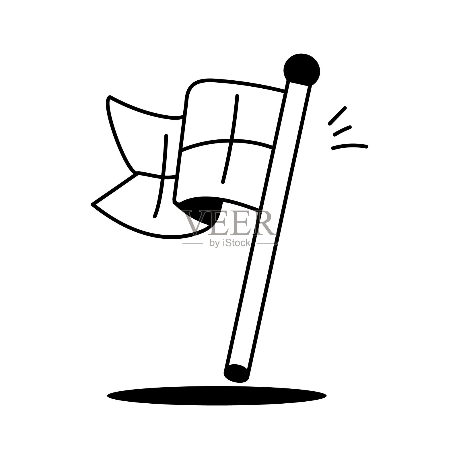 运动旗帜插画图片素材