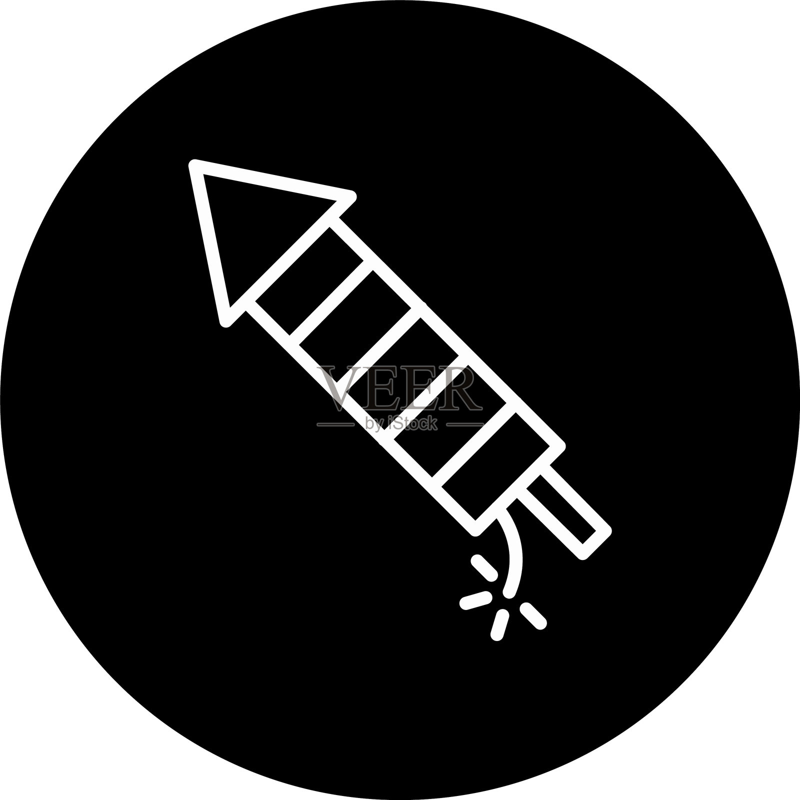 烟花线条反向图标插画图片素材