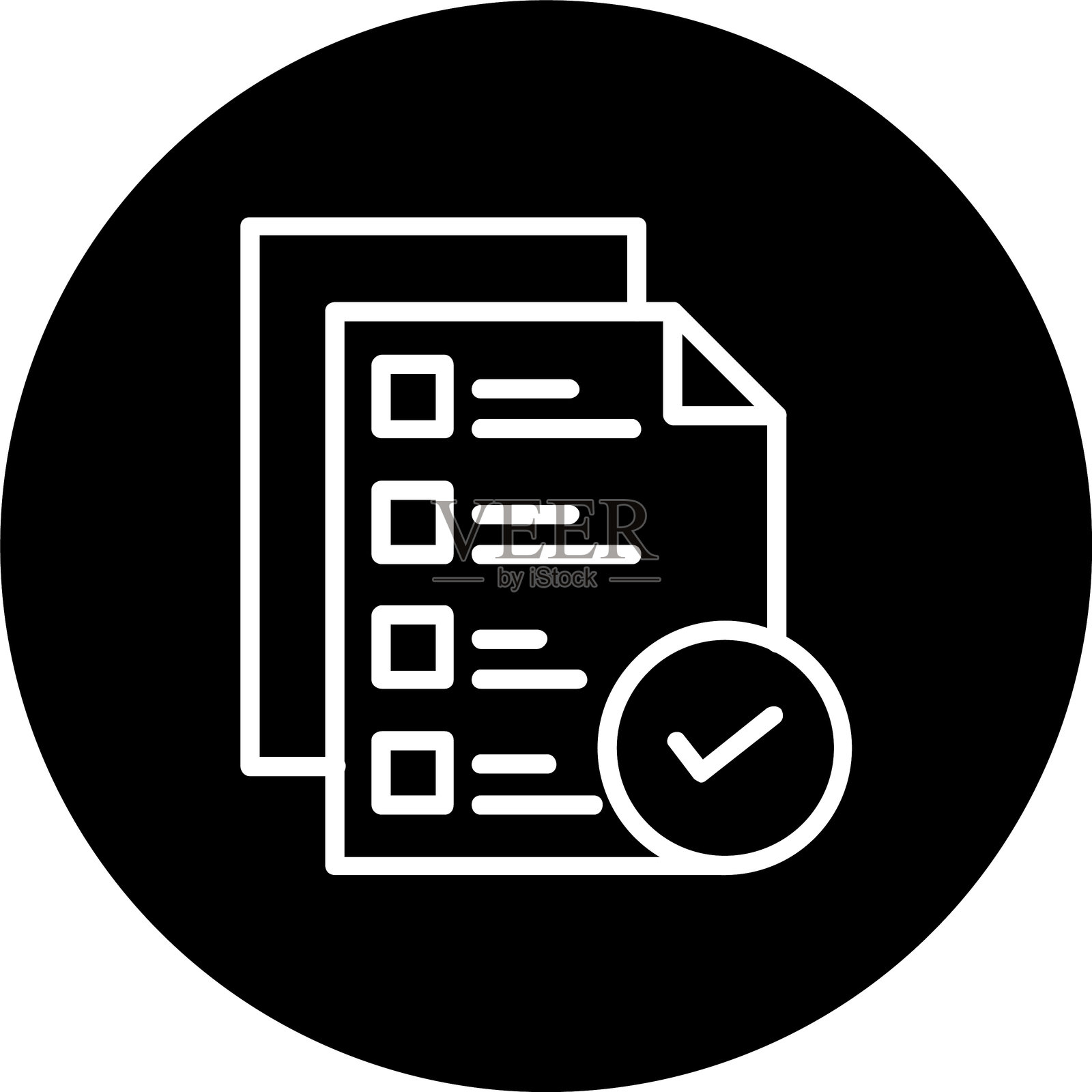 文件检查行反转图标插画图片素材