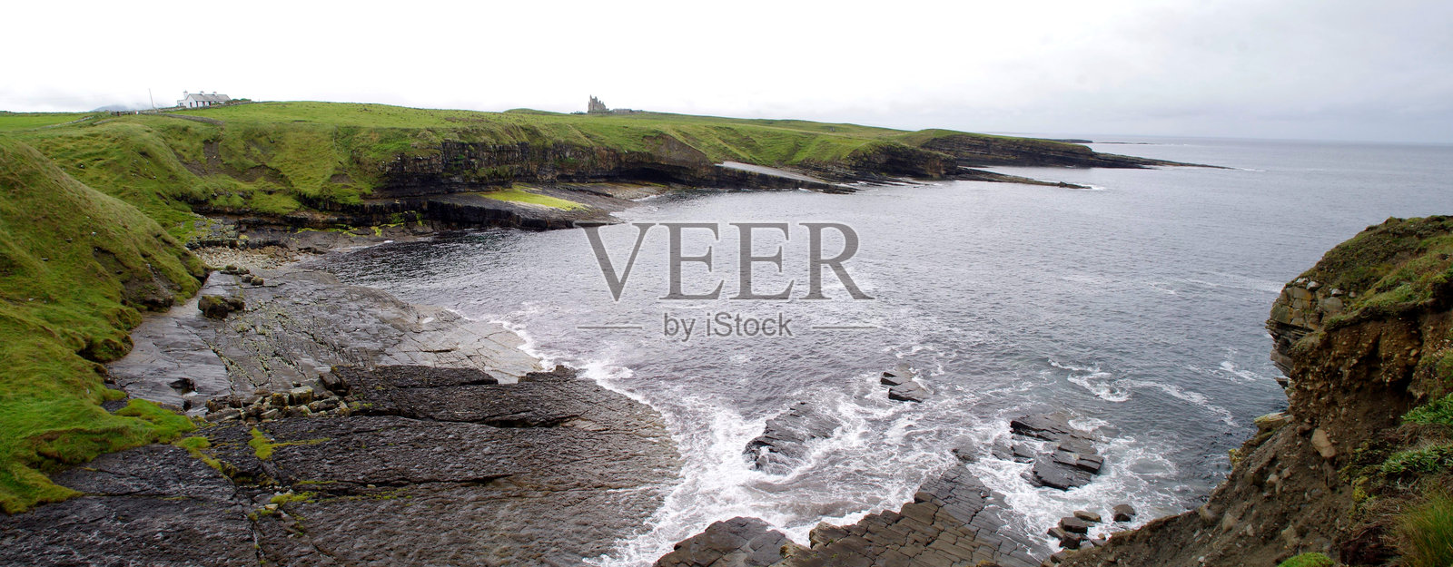 北爱尔兰海岸的全景视图照片摄影图片