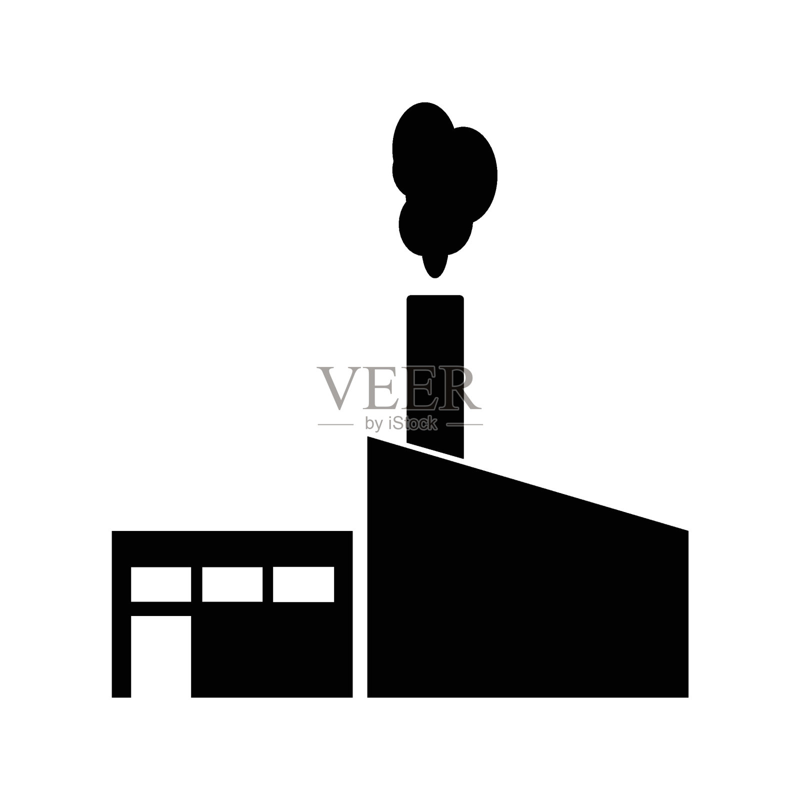 工厂大楼图标插画图片素材