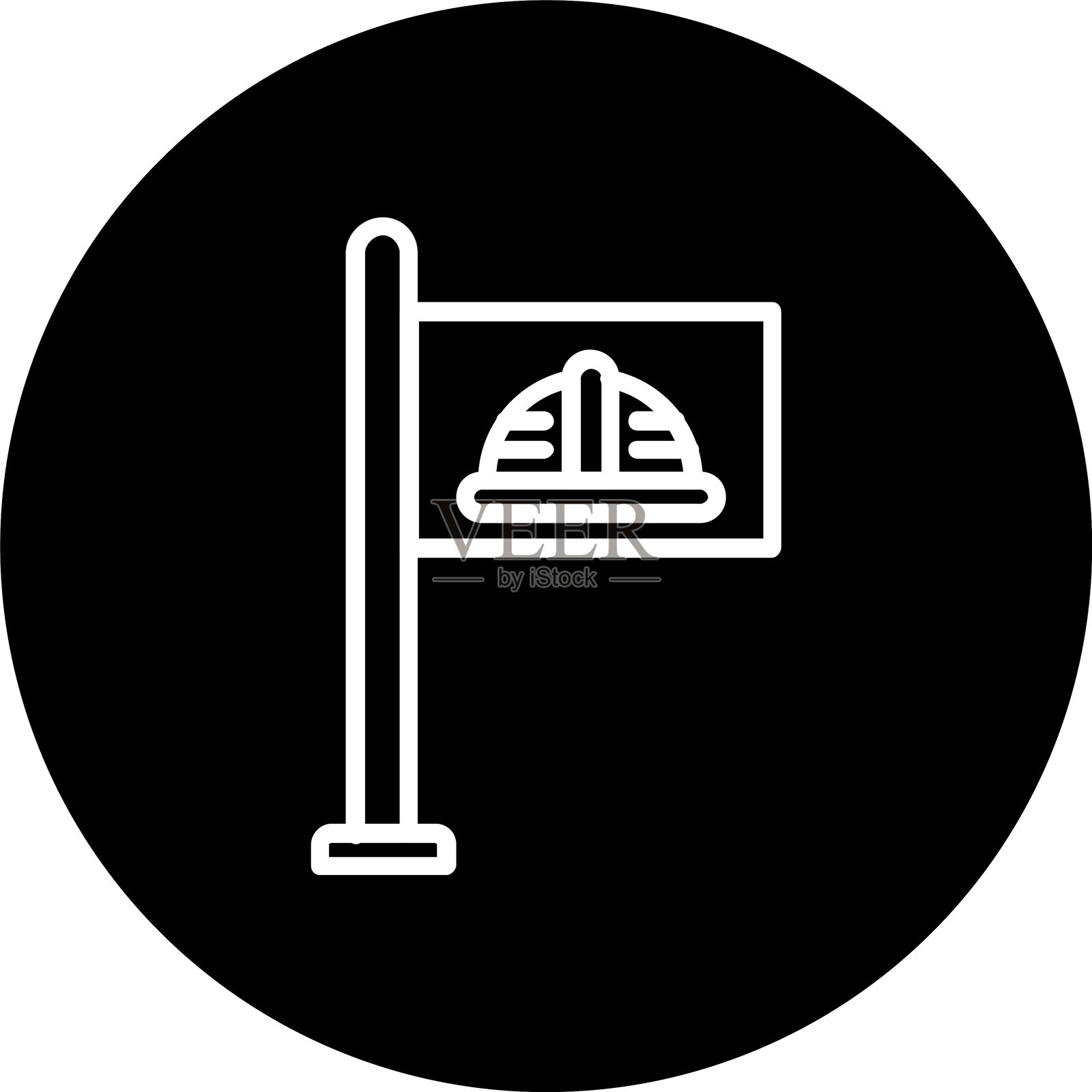 倒置的旗帜图标插画图片素材