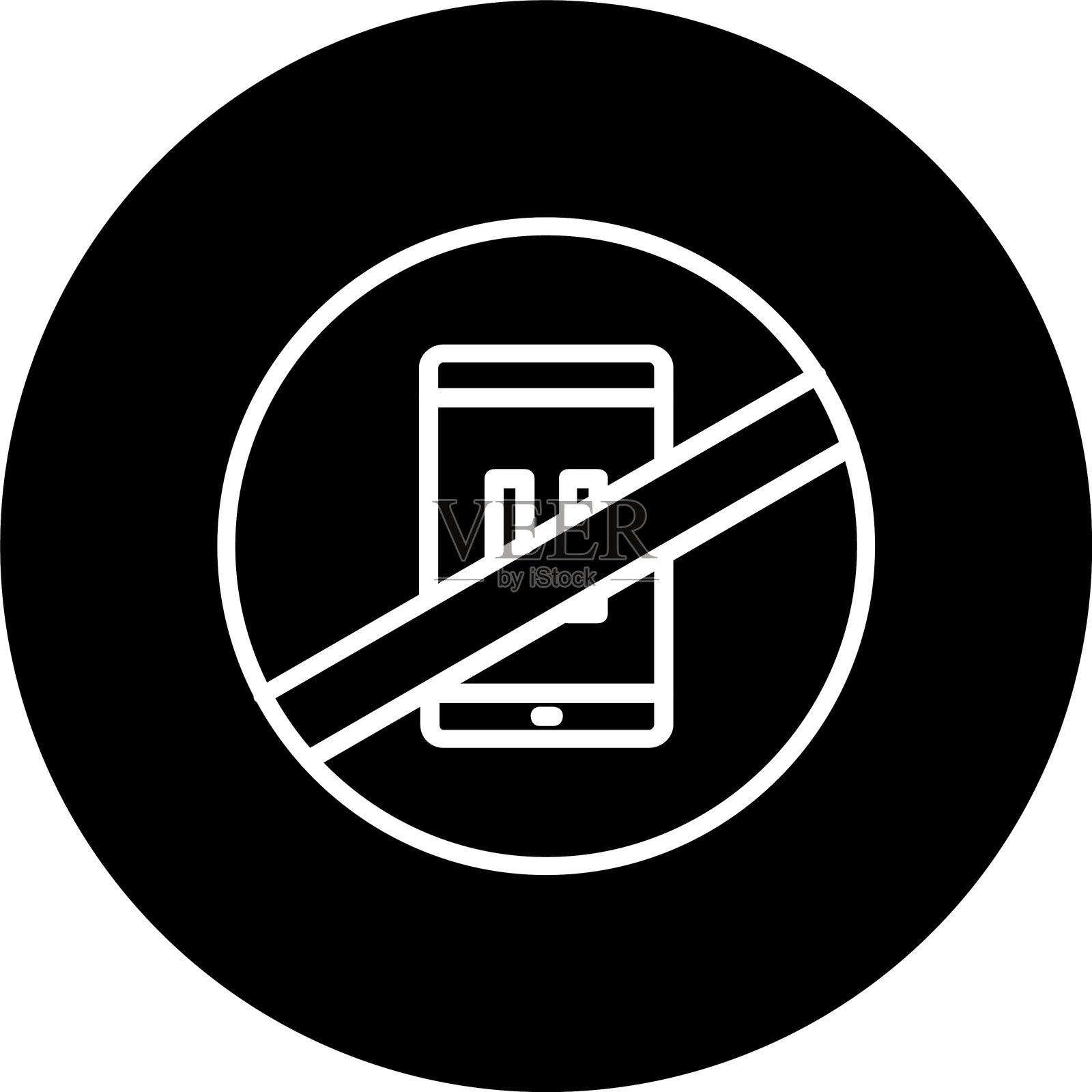 无电话线路的倒置图标插画图片素材