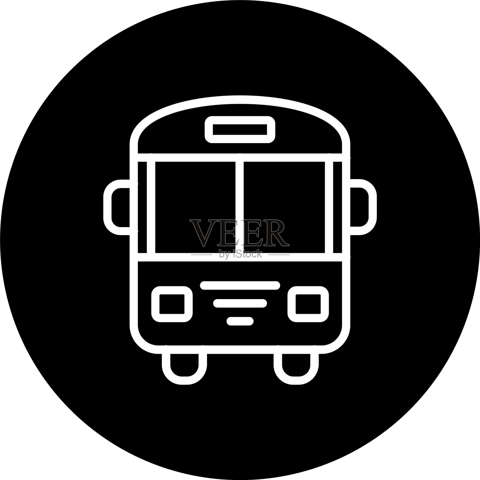 公交线路倒置图标插画图片素材