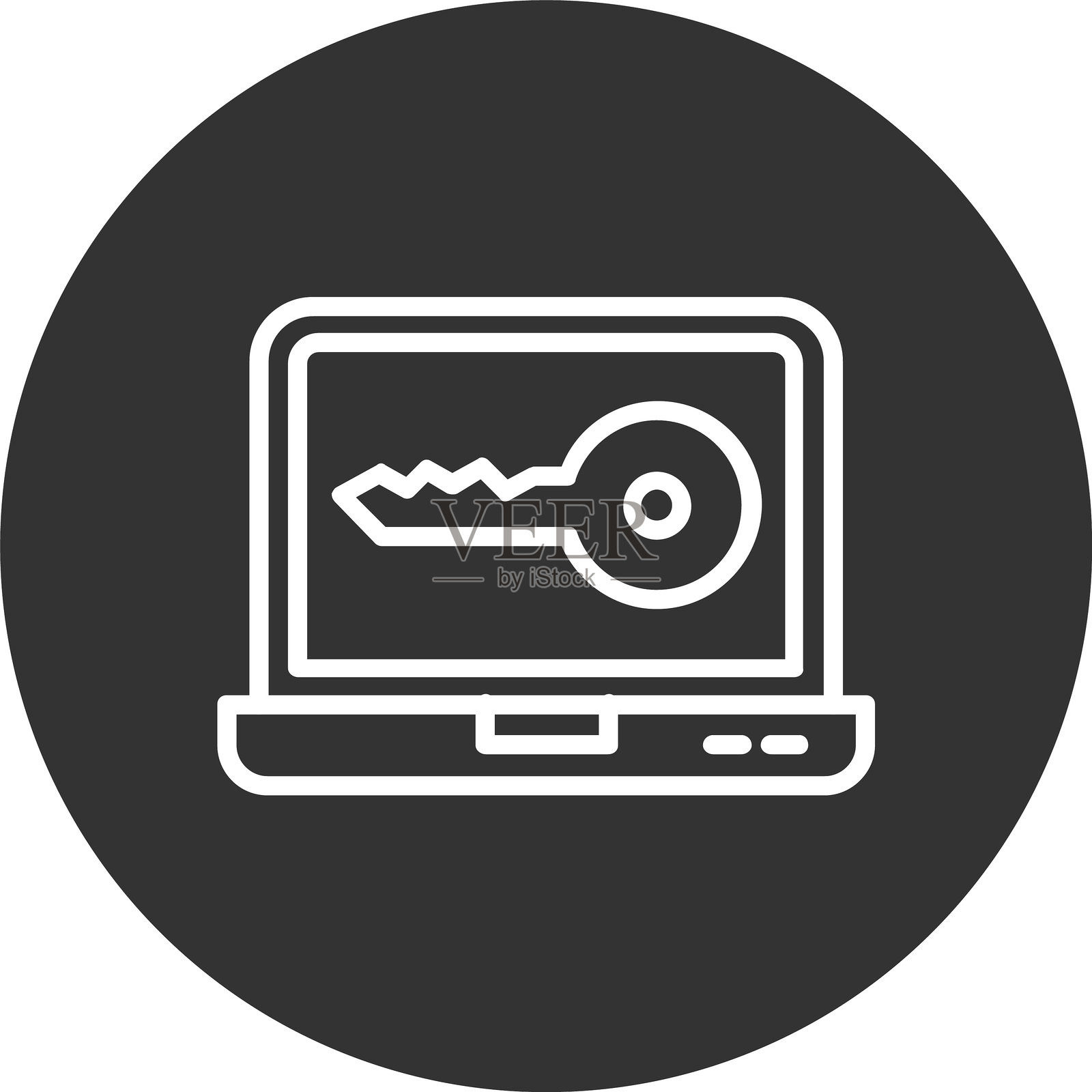 钥匙线条倒置图标插画图片素材