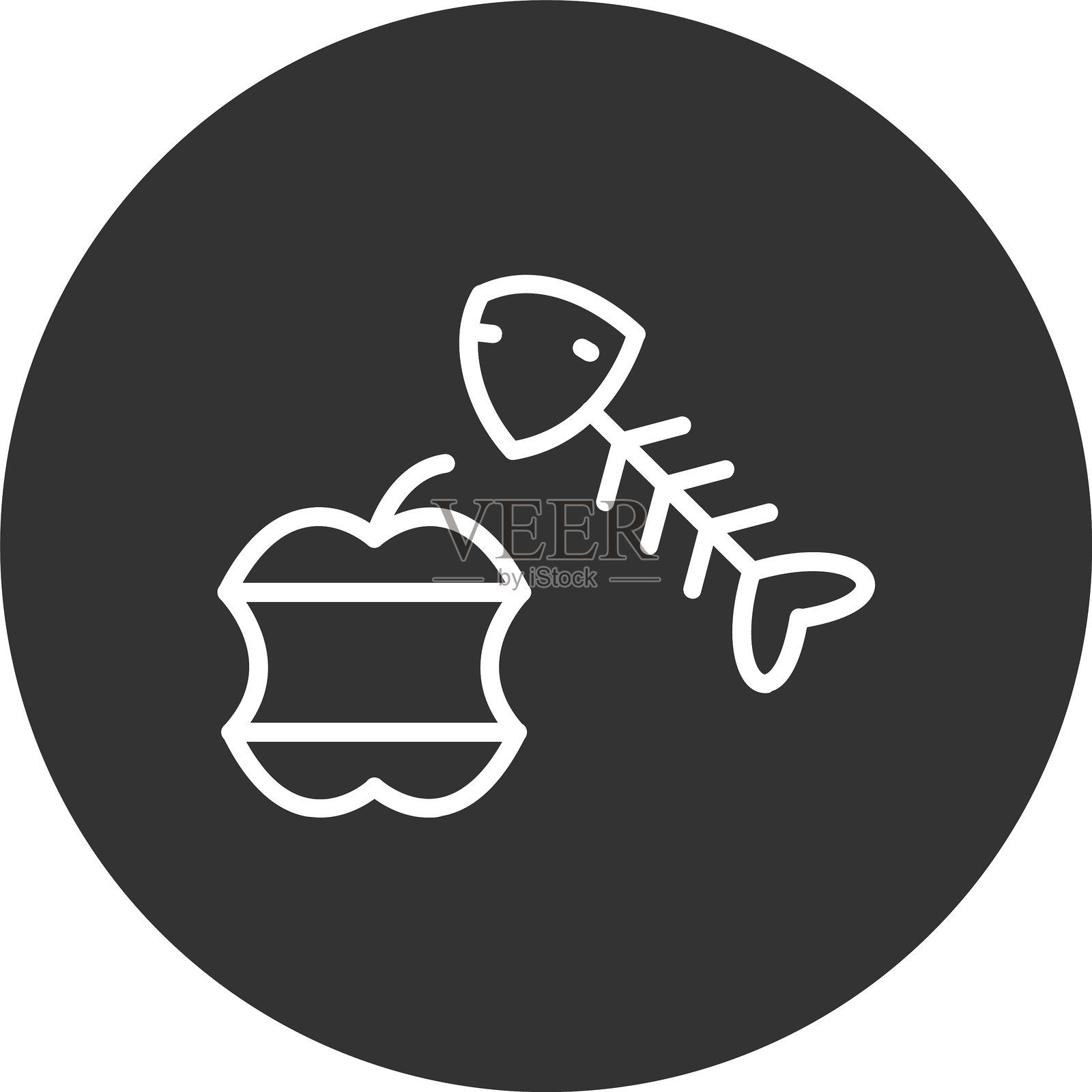 废物线倒置图标插画图片素材