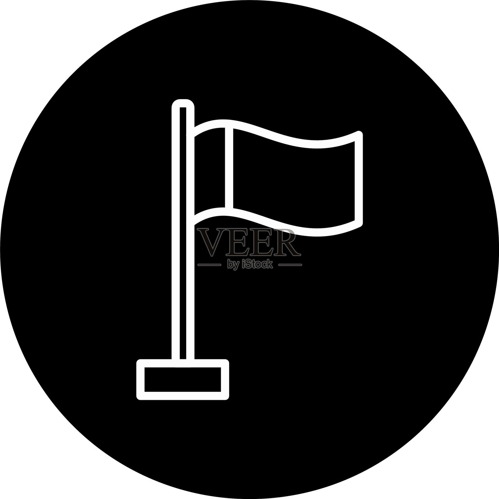 倒置的旗帜图标插画图片素材