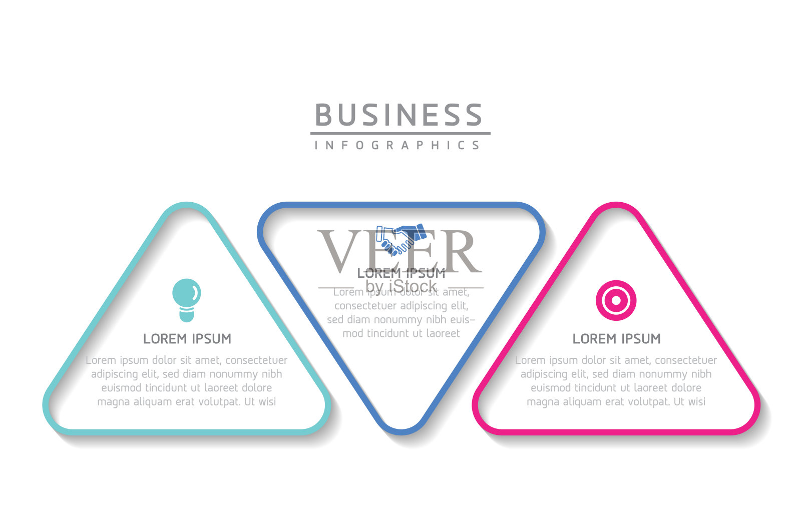 矢量商业演示连接步骤信息图模板插画图片素材