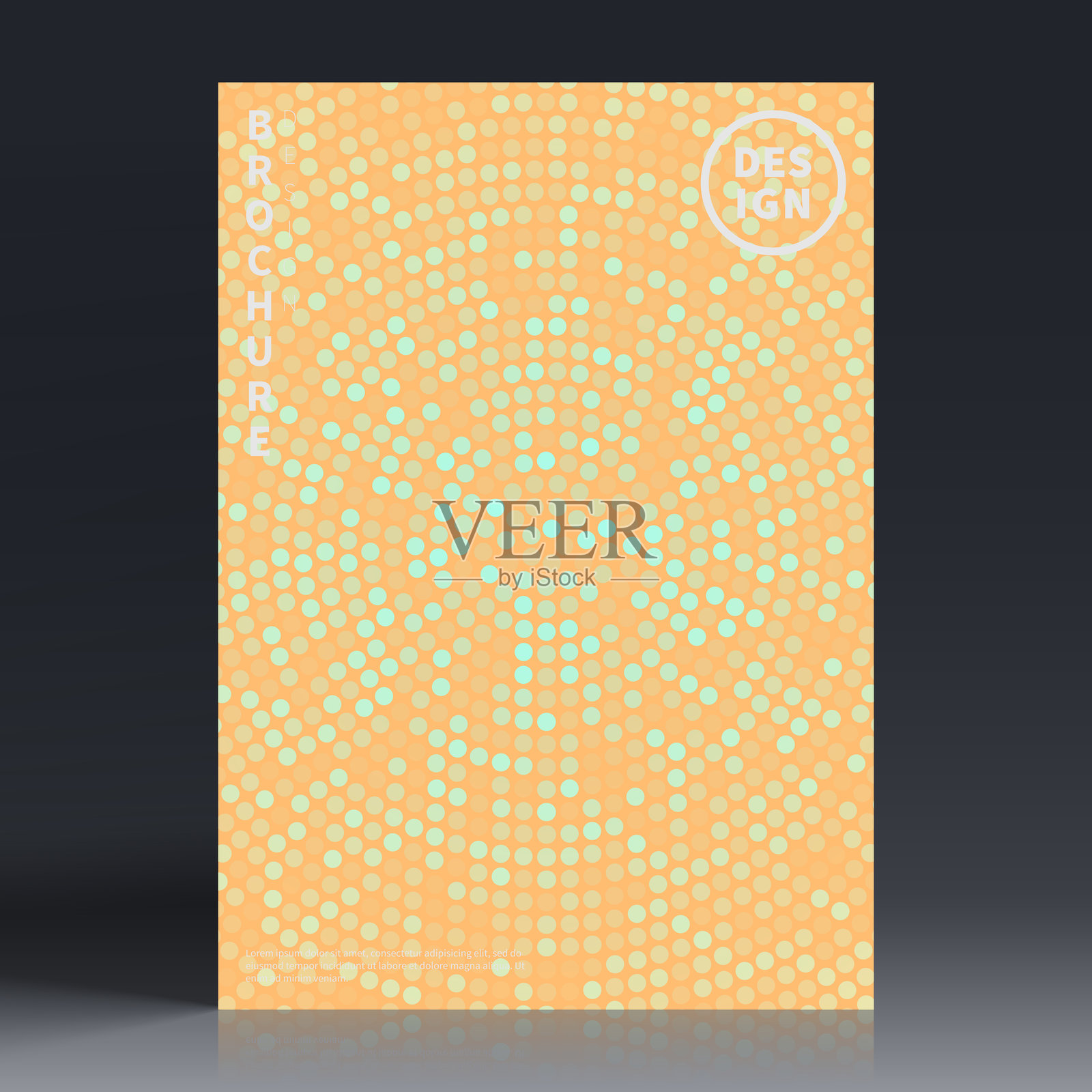 宣传册模板布局，橙色封面设计，商业年度报告，传单，杂志插画图片素材