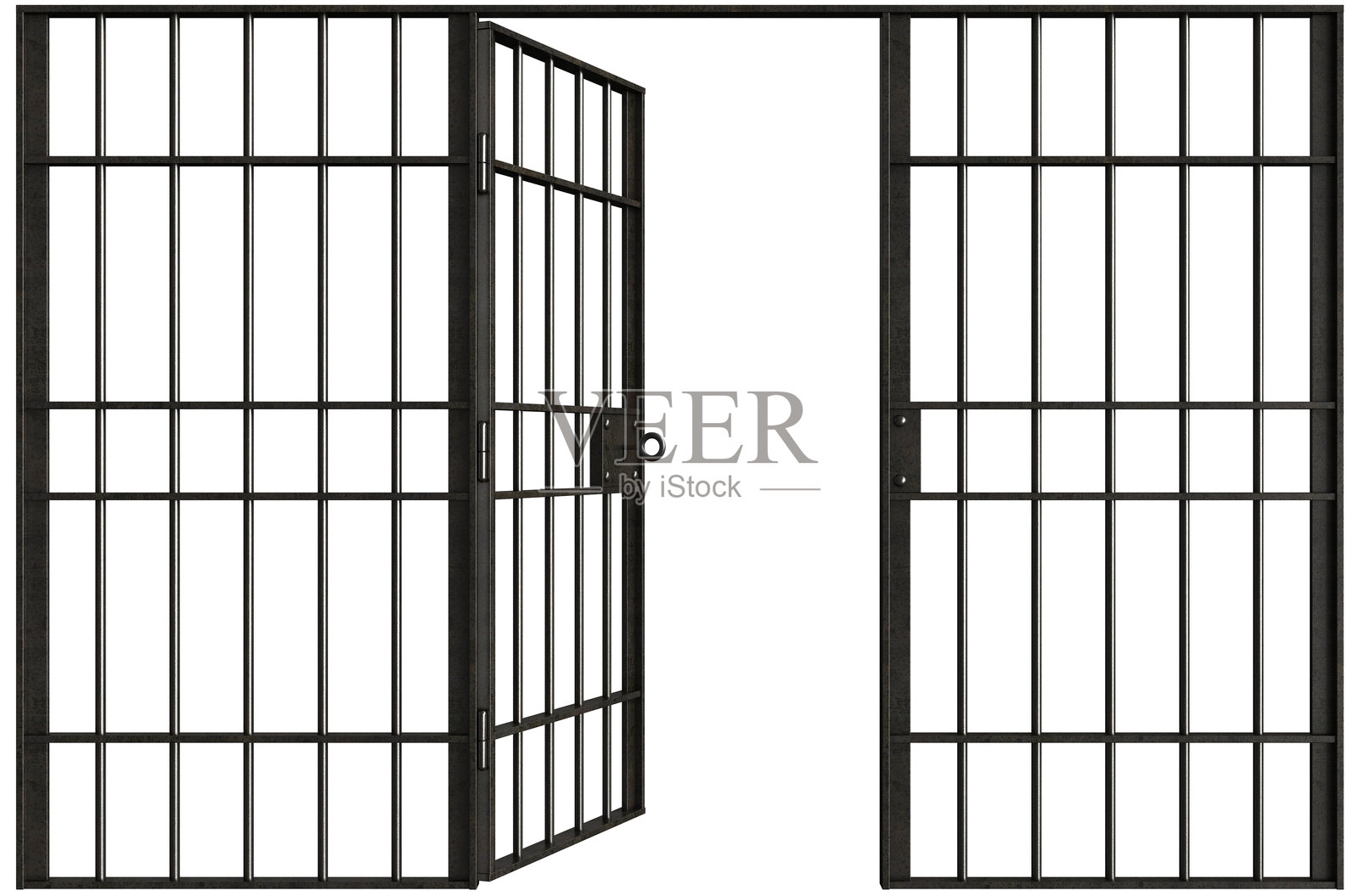 金属监狱铁栏杆照片摄影图片