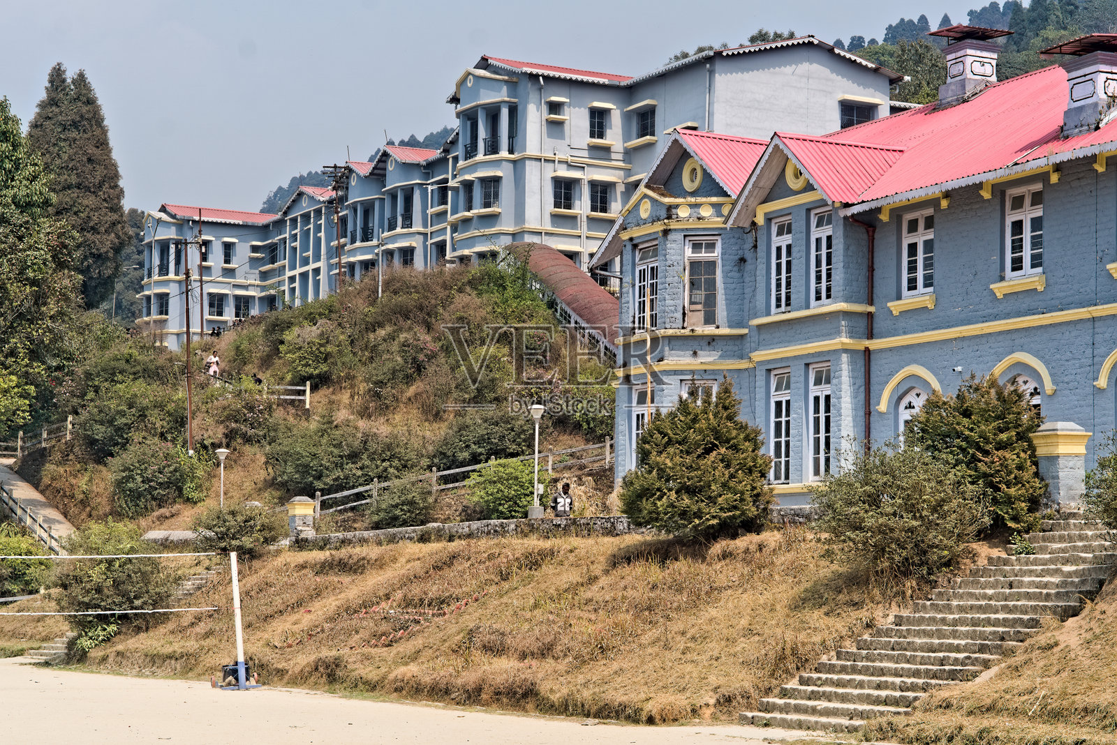 位于大吉岭山区的著名英语学校建筑照片照片摄影图片