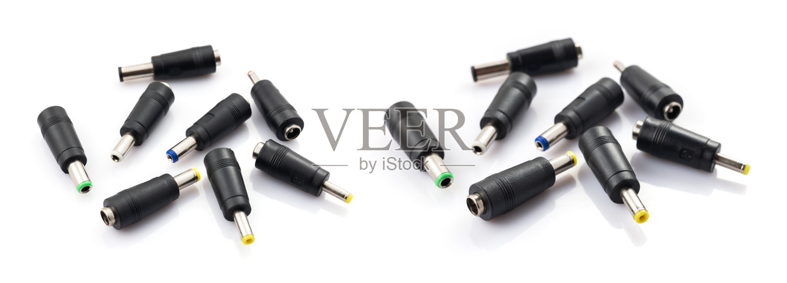 直流电源连接器插头，母头公头直流插头电源线插头适配器照片摄影图片