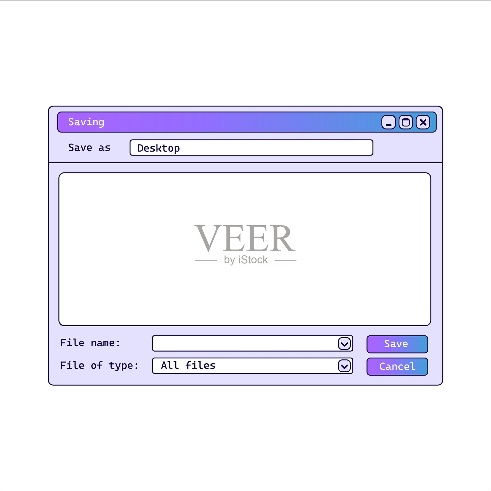 带有渐变的旧文件资源管理器应用程序插画图片素材