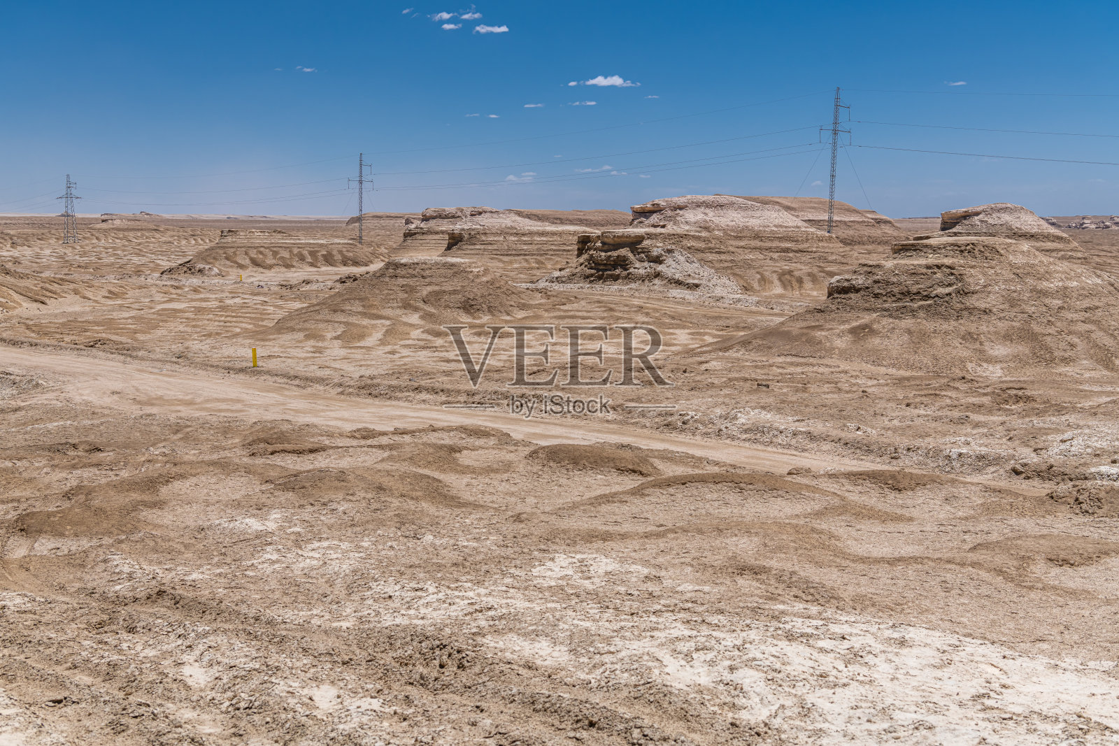 中国青海省柴达木盆地的南八仙雅丹魔鬼城照片摄影图片