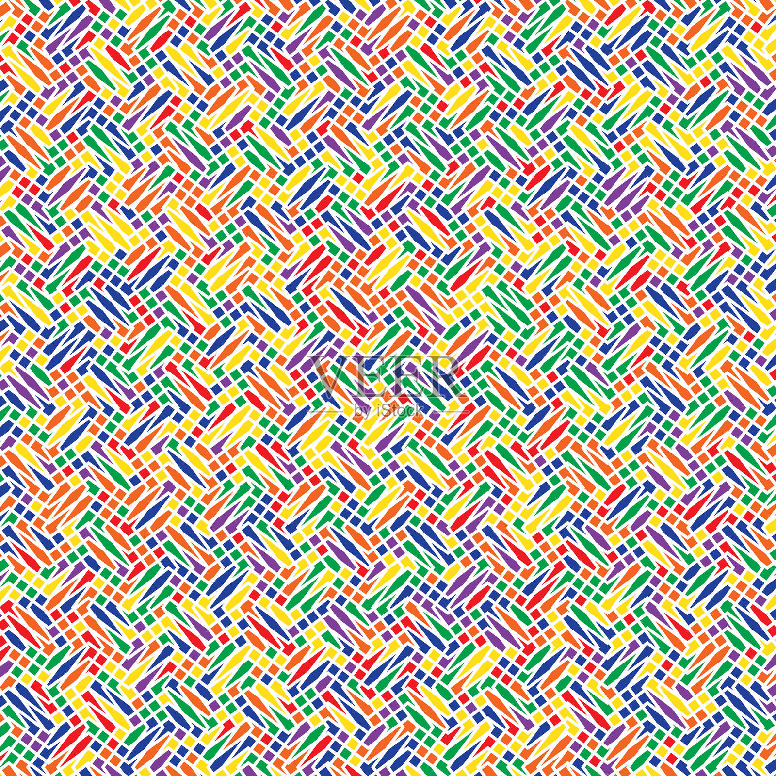 马赛克几何图形无缝图案插画图片素材