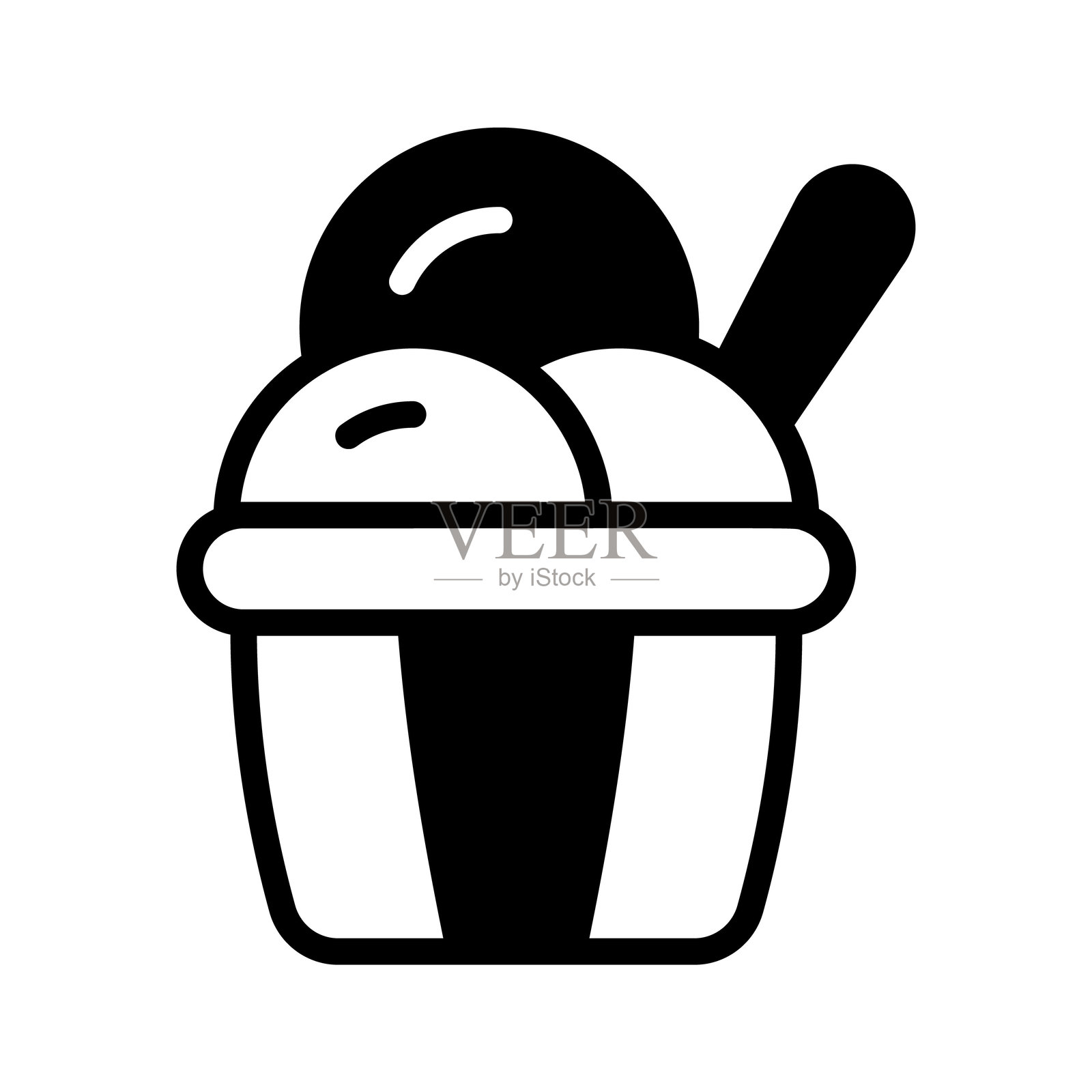 冰淇淋杯插画图片素材