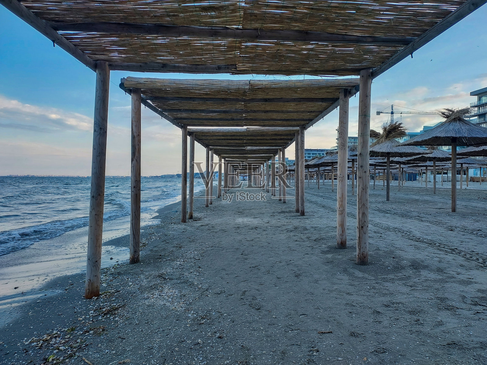 海洋，海岸 - 欧洲，罗马尼亚，康斯坦察地区照片摄影图片