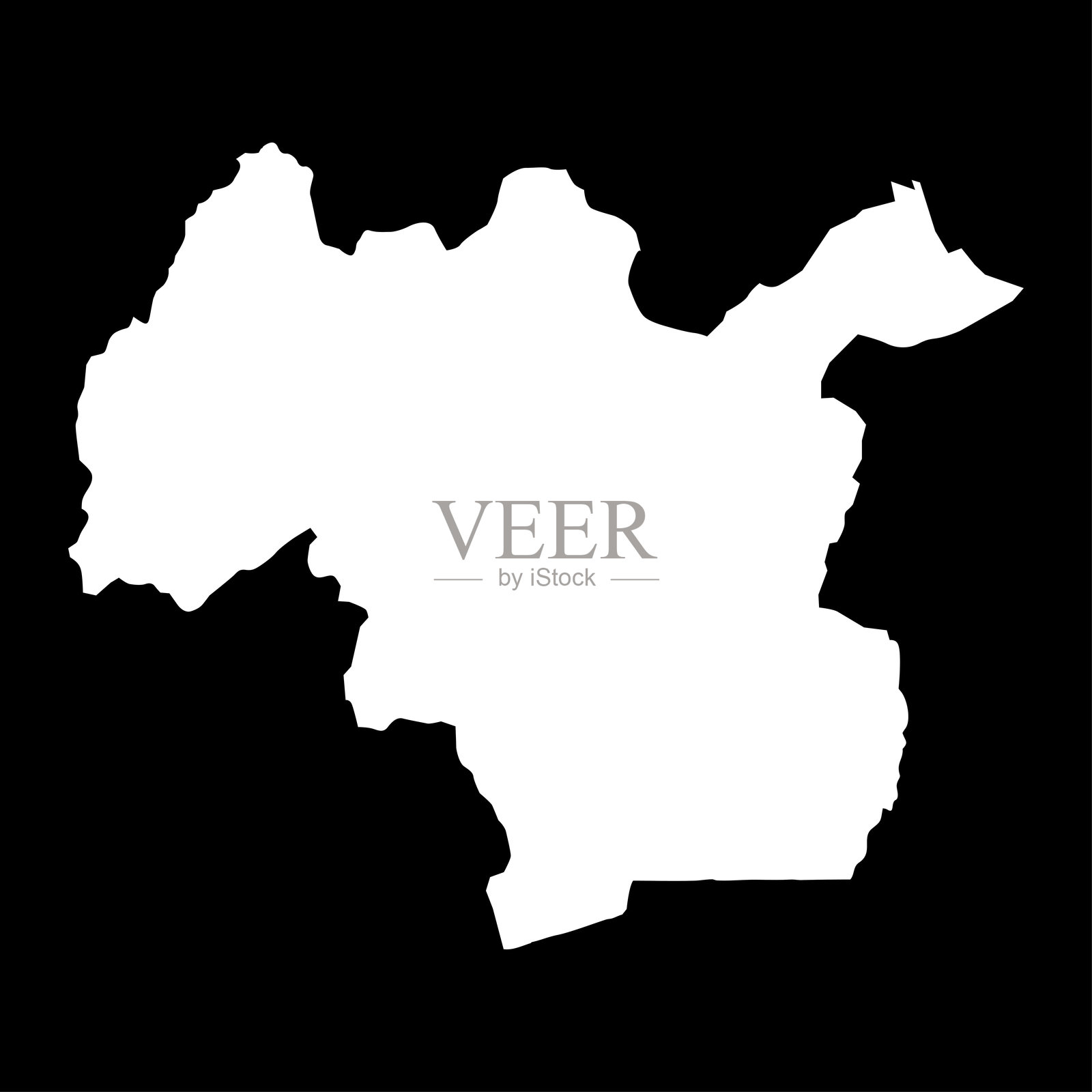 几内亚马穆地区地图，行政区划。矢量插图。插画图片素材