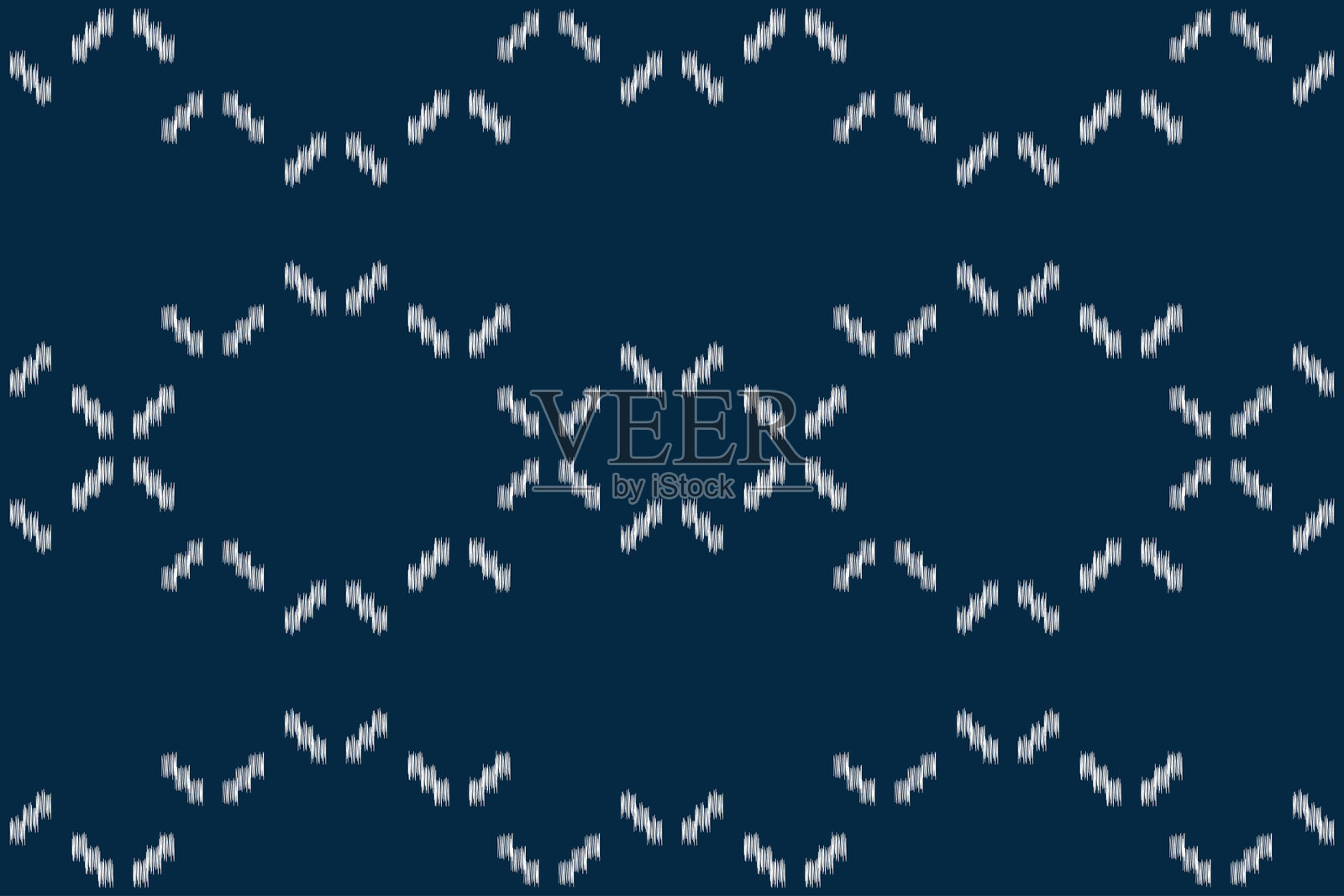 传统民族伊卡特图案面料几何风格。非洲伊卡特刺绣民族东方图案蓝色背景壁纸。抽象，矢量，插图。纹理，框架，装饰。插画图片素材