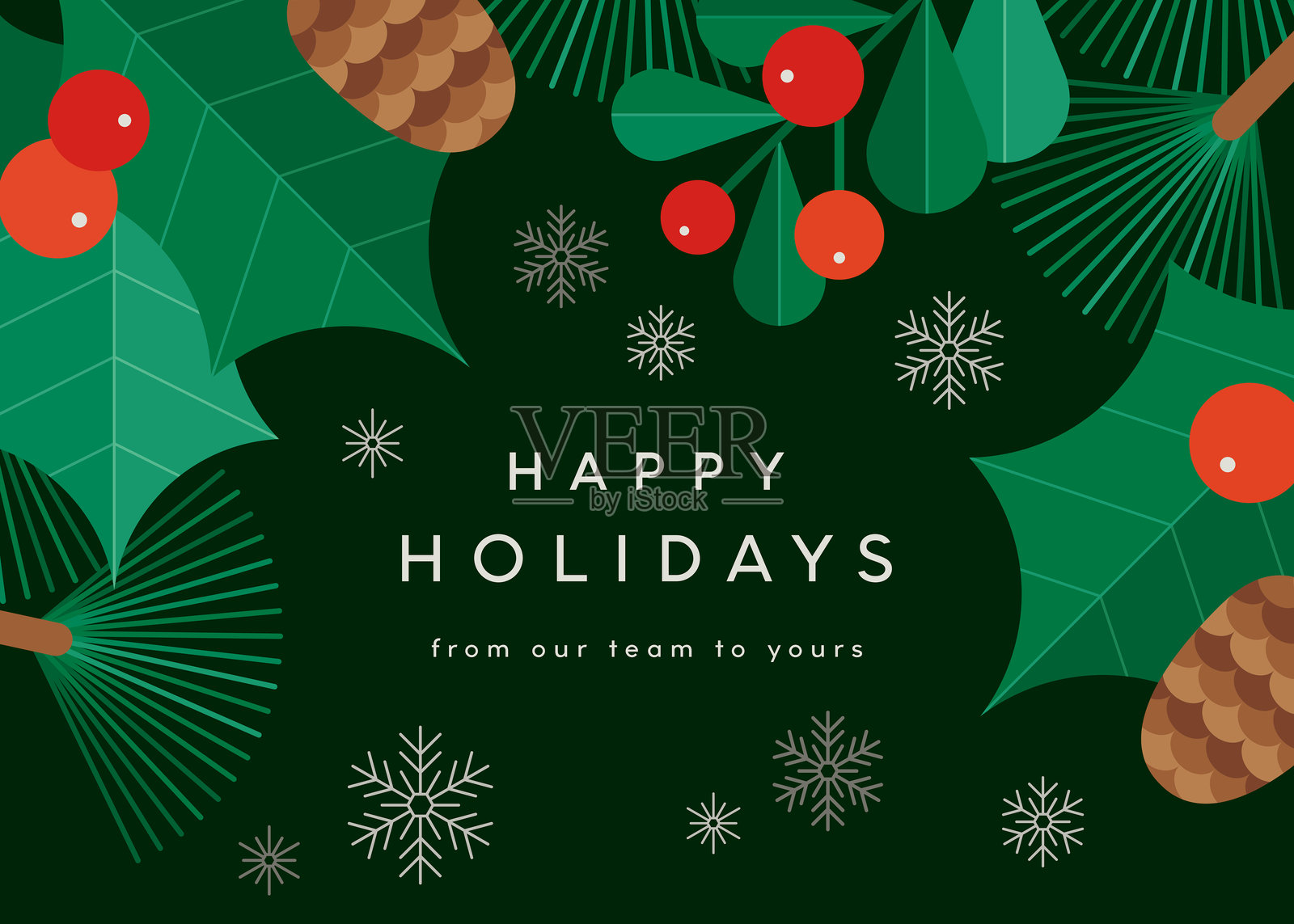 几何图形圣诞节贺卡背景插画图片素材