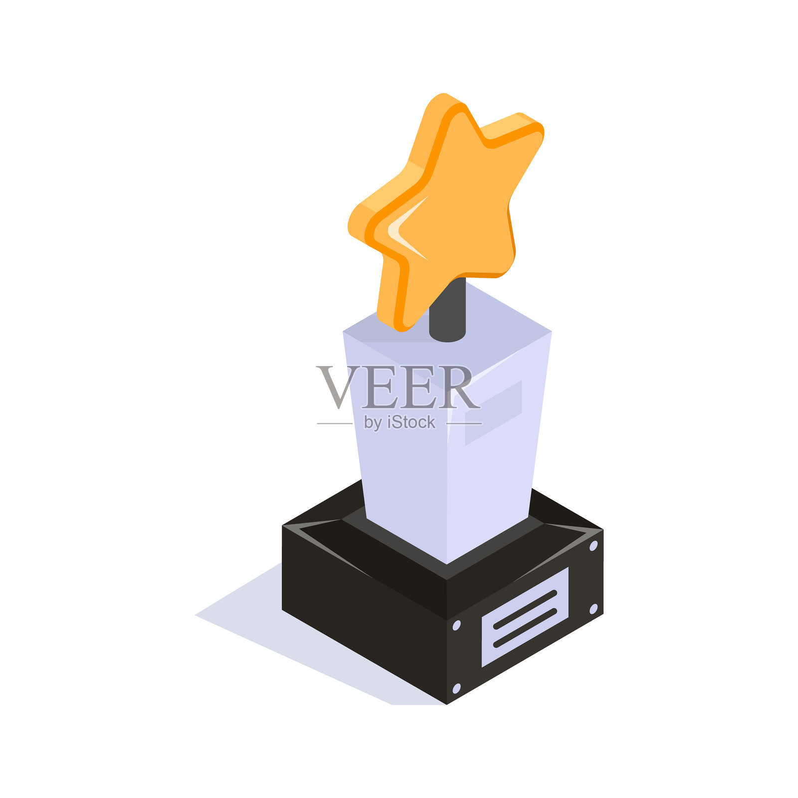 星星奖杯插画图片素材