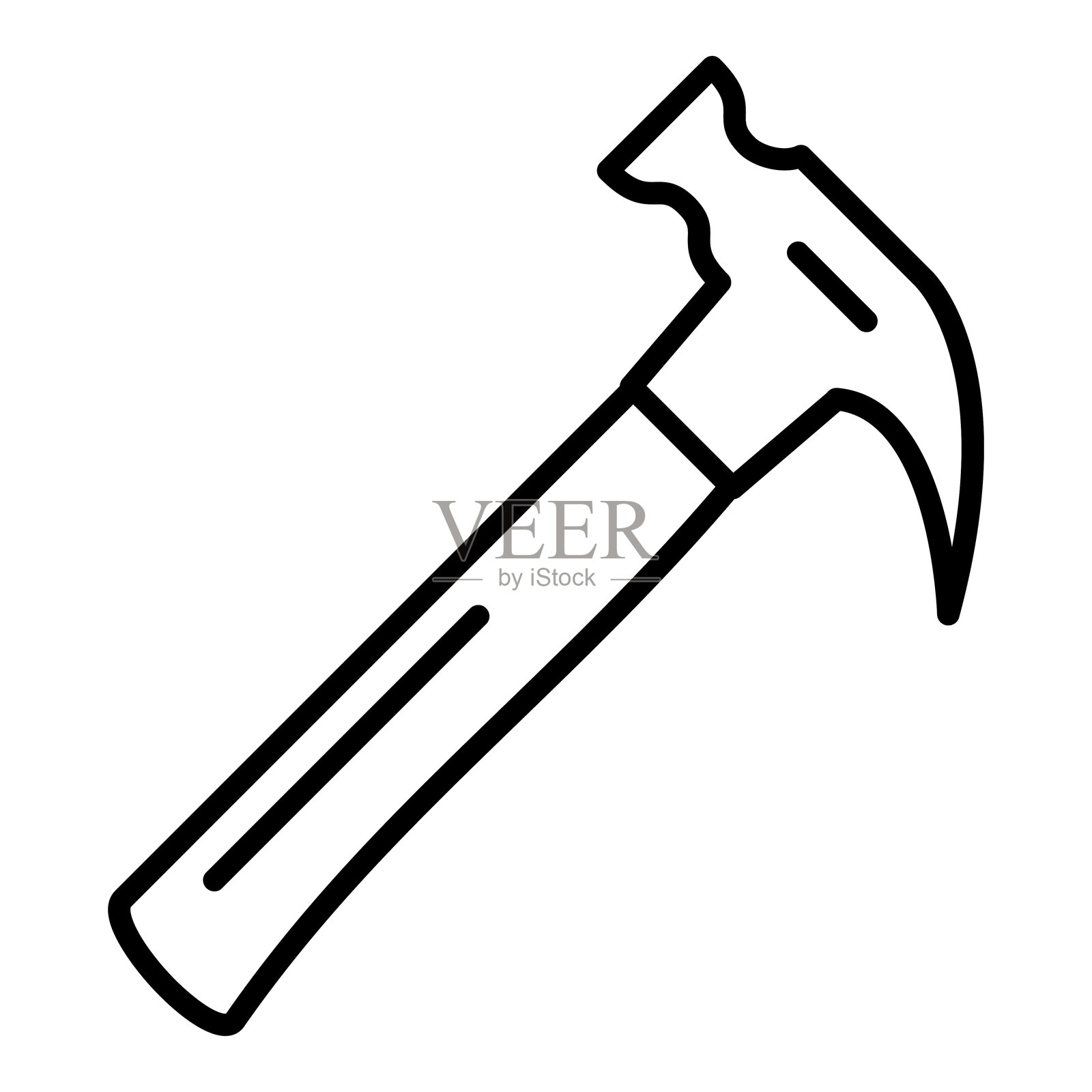 锤子图标风格插画图片素材