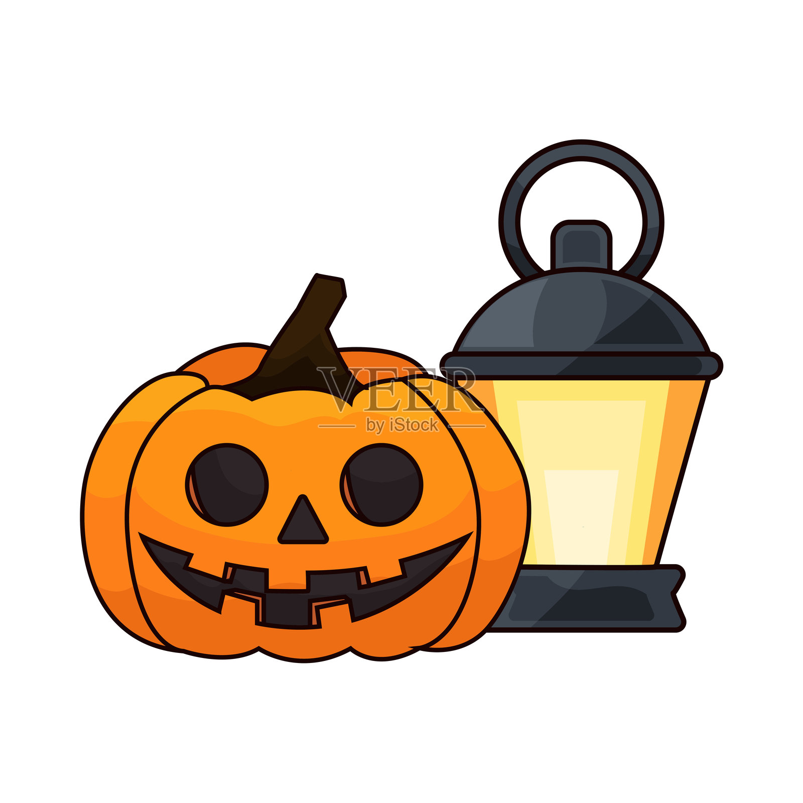 万圣节南瓜灯插画图片素材