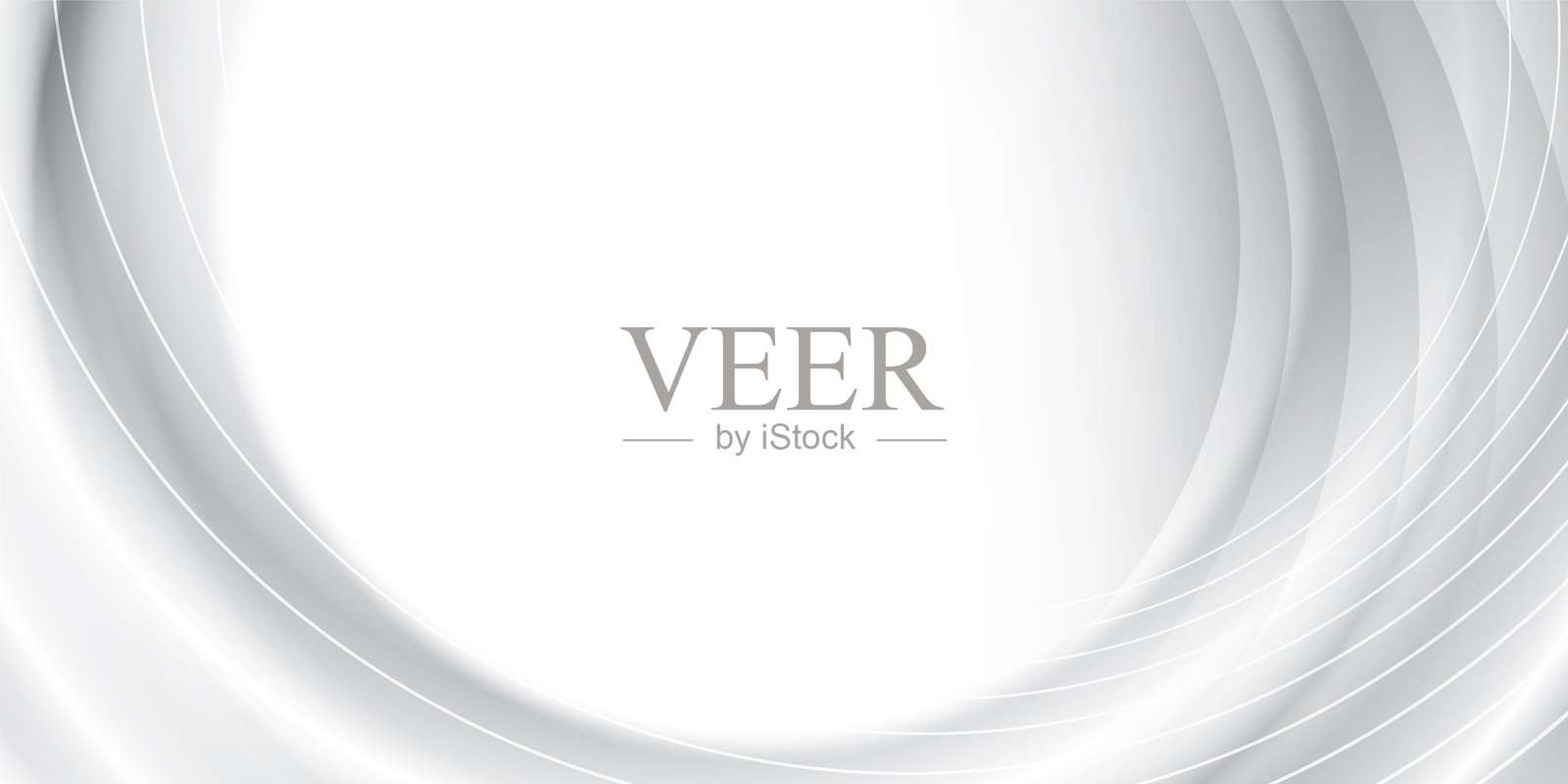 抽象的白色和灰色现代设计条纹背景，带有几何圆形。矢量插图。插画图片素材