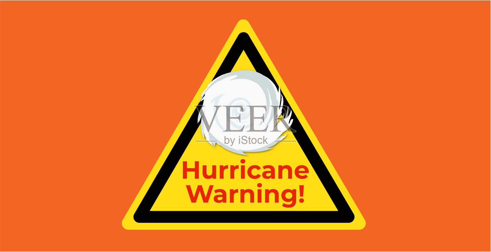 飓风警告图形，天气预警，矢量插图插画图片素材