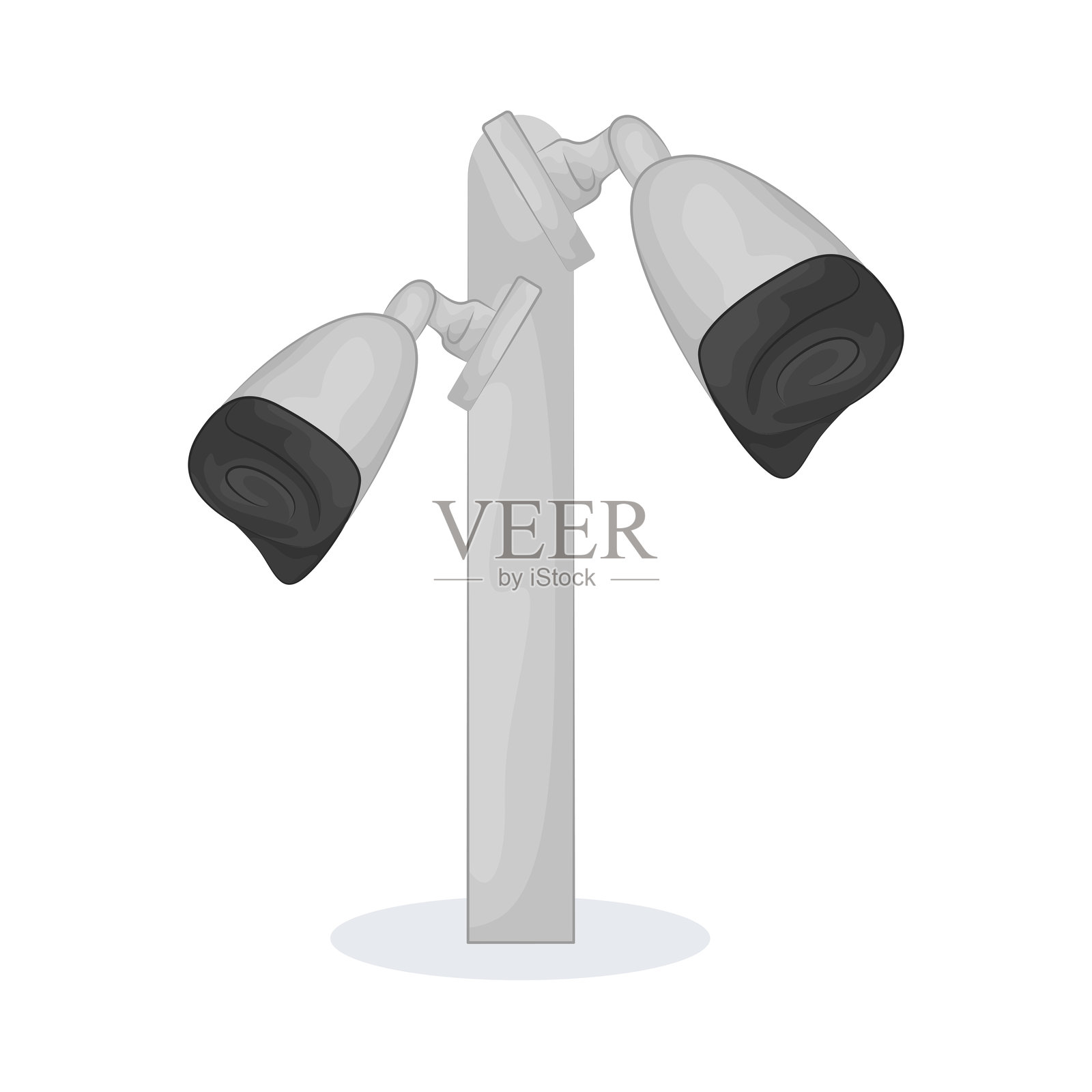 街道上的监控摄像头插画图片素材